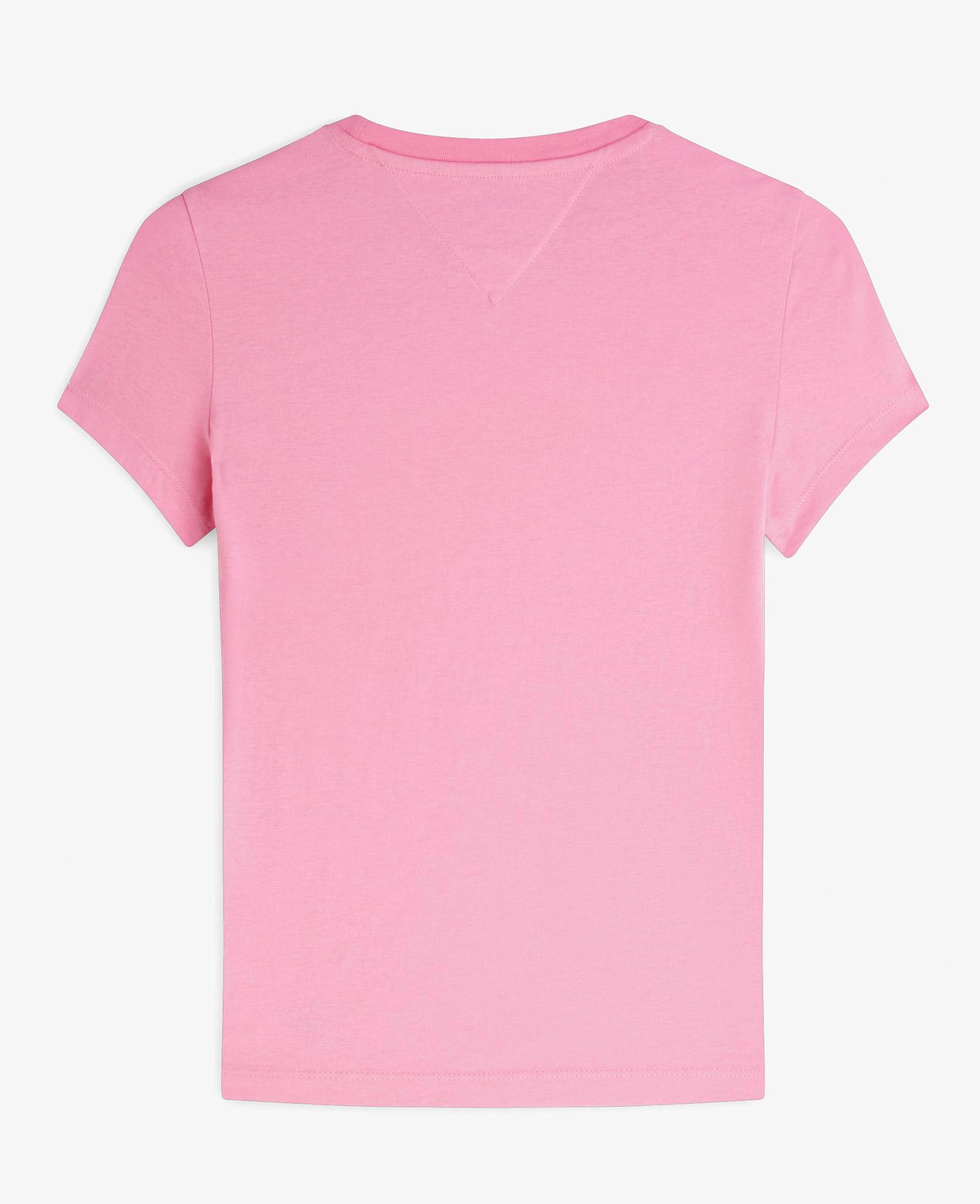 Tommy Hilfiger Slim Essential Logo 1 Kadın Pembe T-Shirt