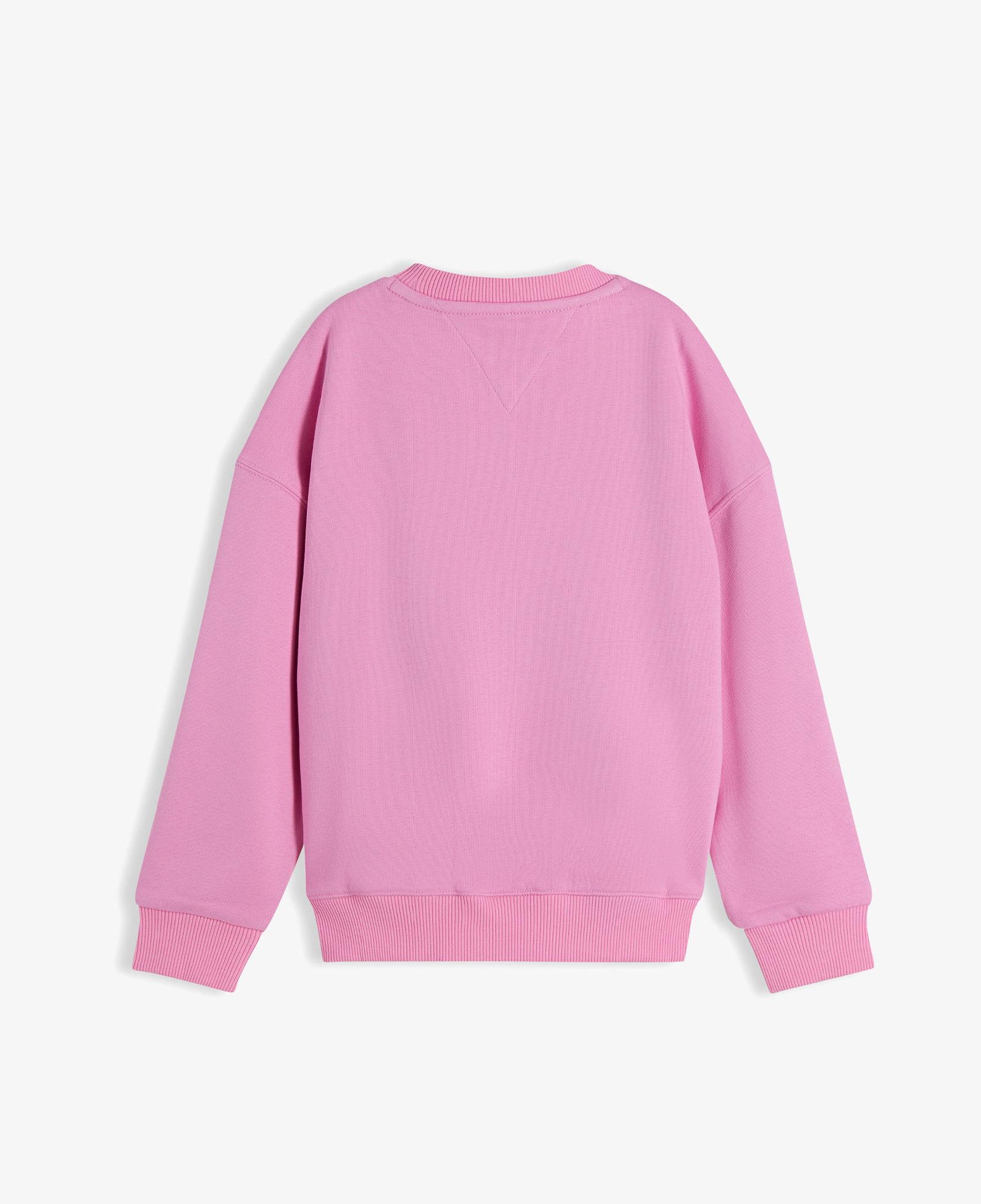 Tommy Hilfiger Rhinestone Crew Neck Çocuk Pembe Sweatshirt