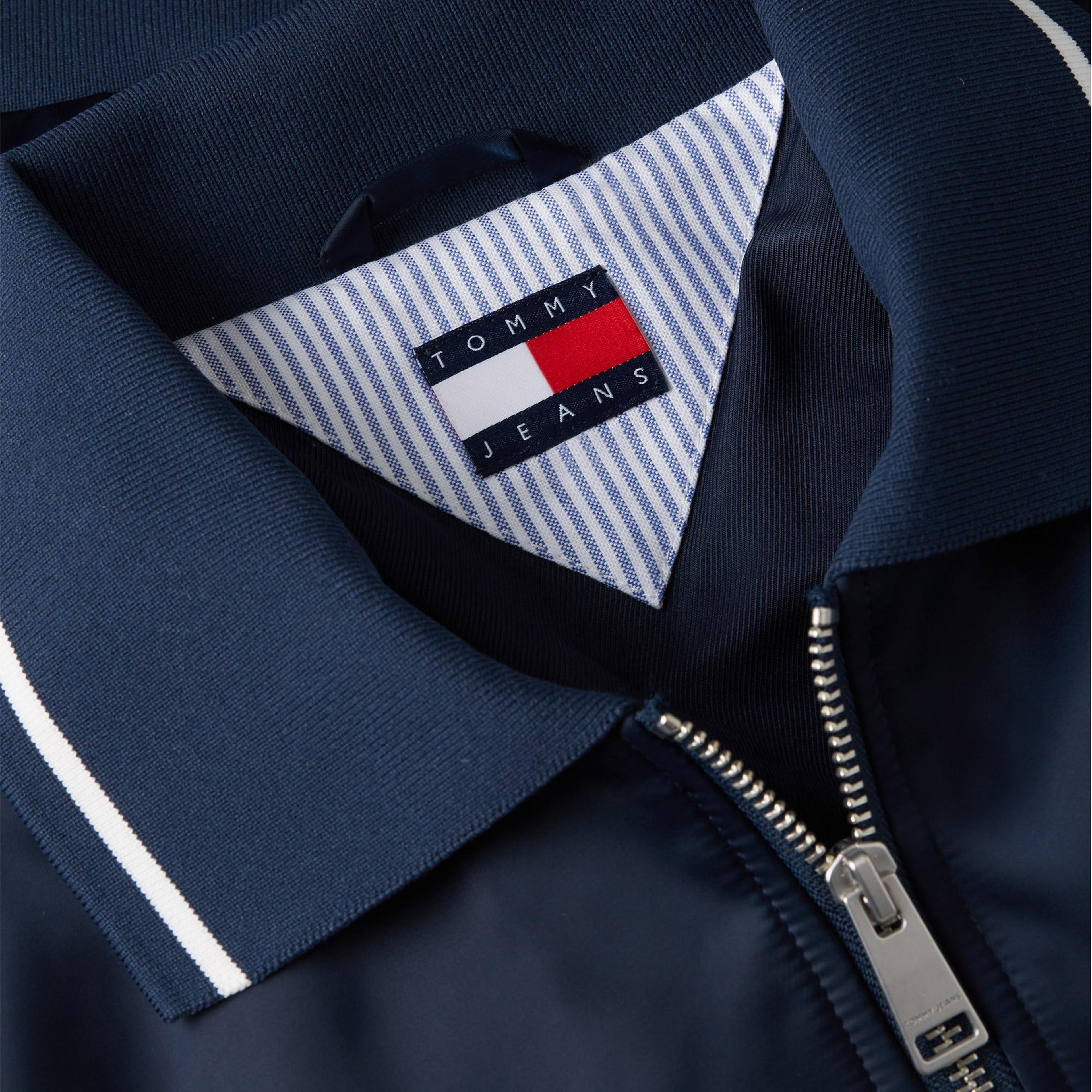 Tommy Hilfiger Collar Satin Varsity Kadın Mavi Ceket