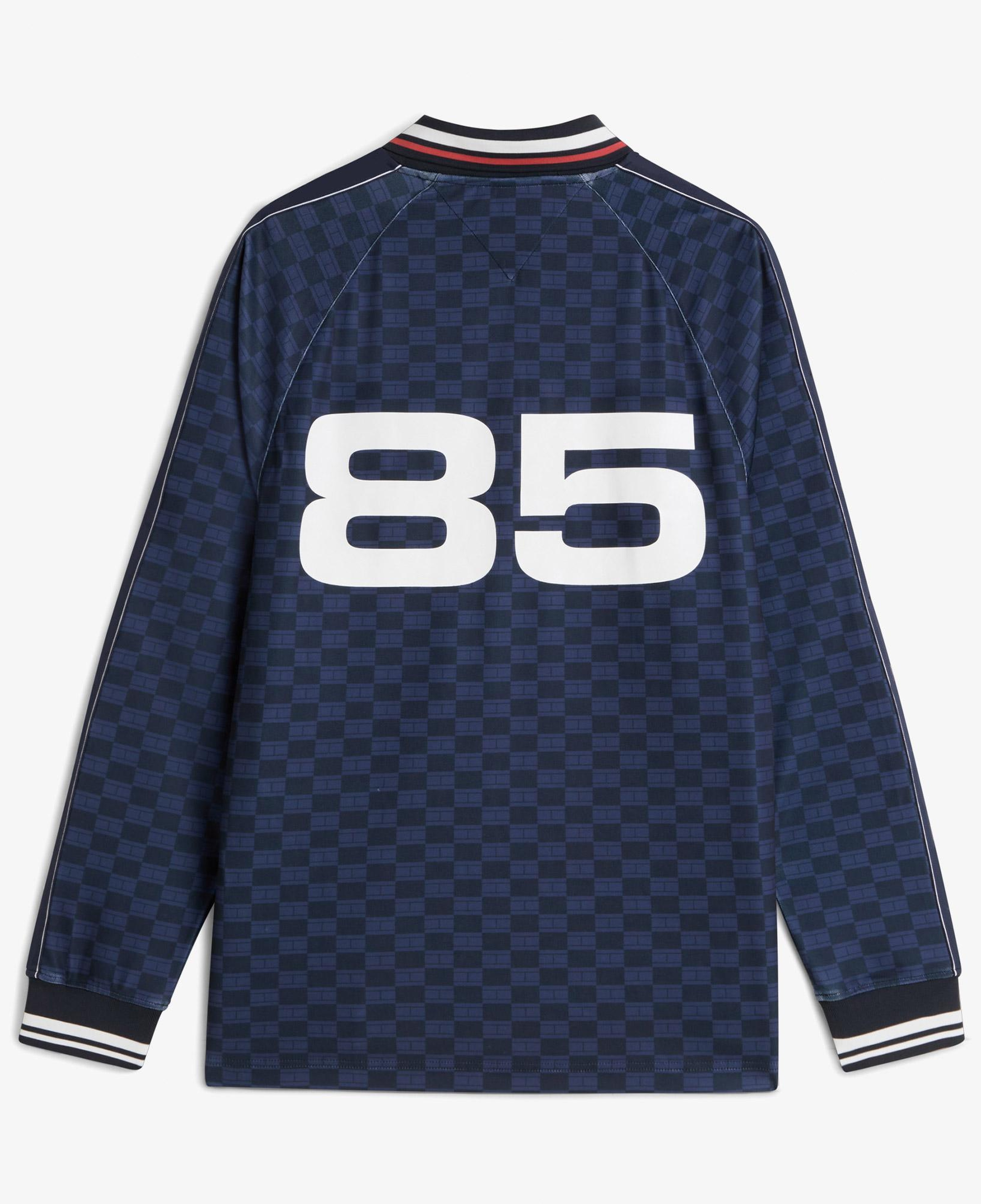 Tommy Hilfiger Countries Pique Printed Rugby Erkek Mavi Sweatshirt