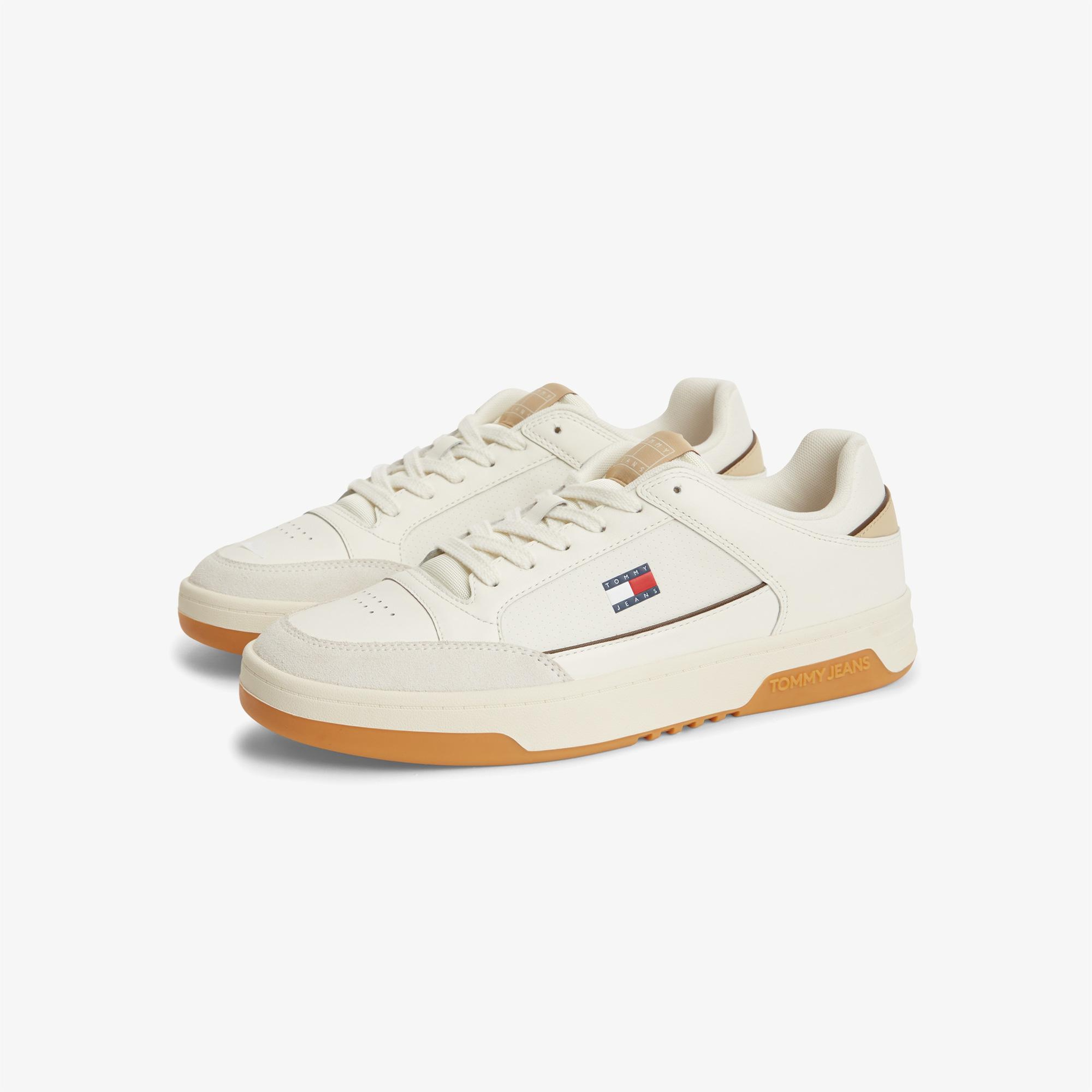 Tommy Hilfiger Cupsole Leather Erkek Beyaz Sneaker