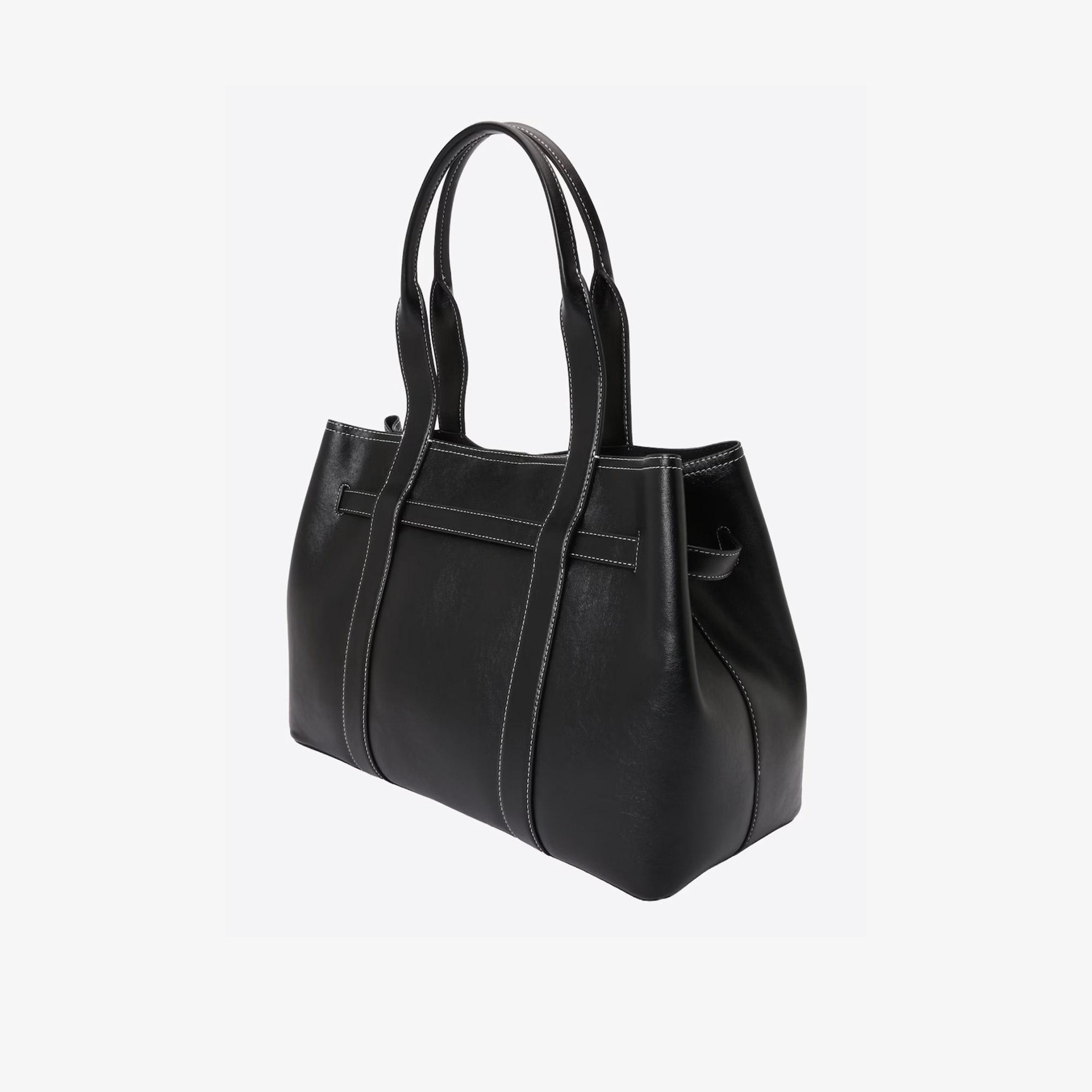 Calvin Klein Buckle Medium Work Kadın Siyah Tote El Çantası