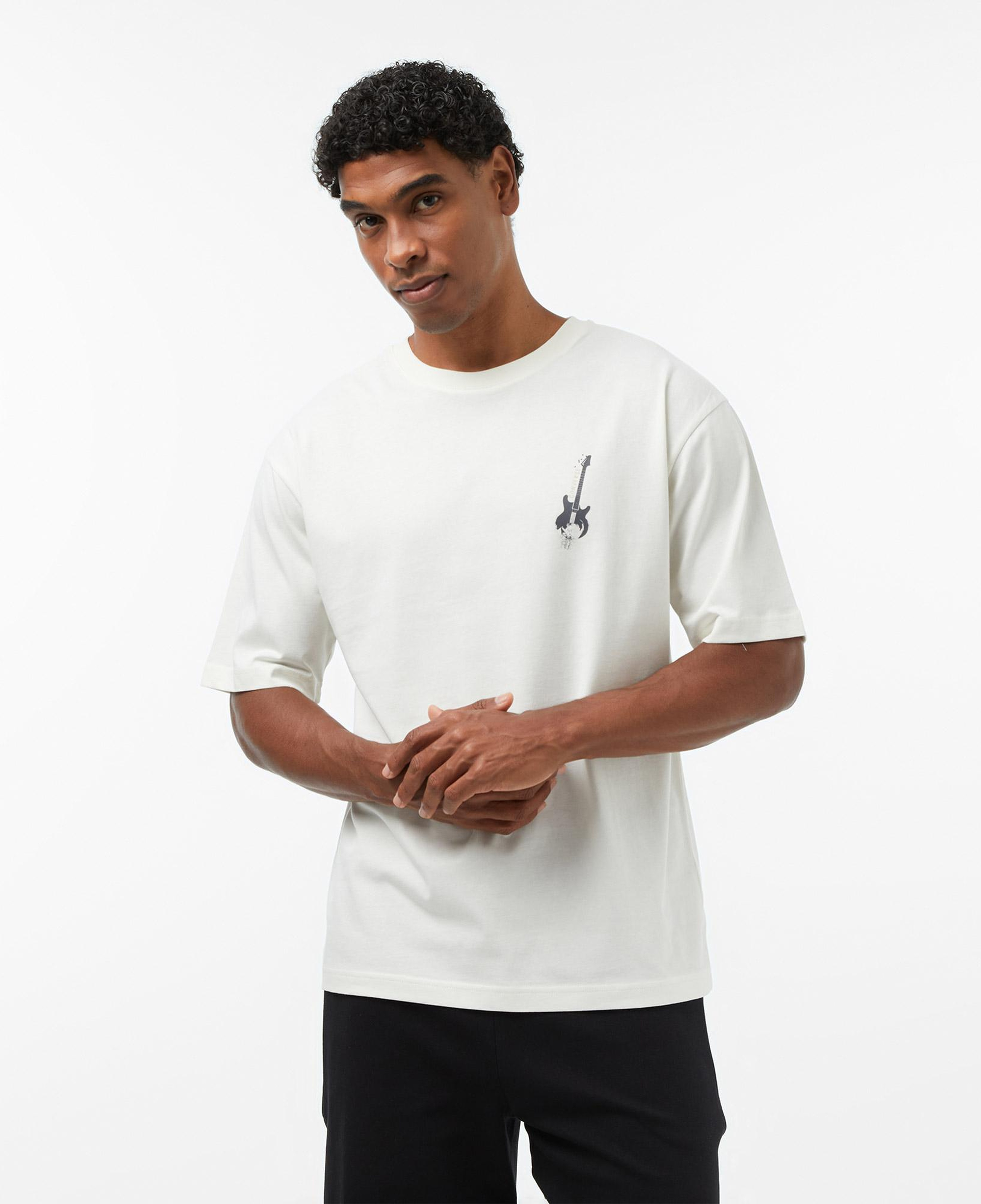 Converse Erkek Krem Grafik Baskılı T-Shirt