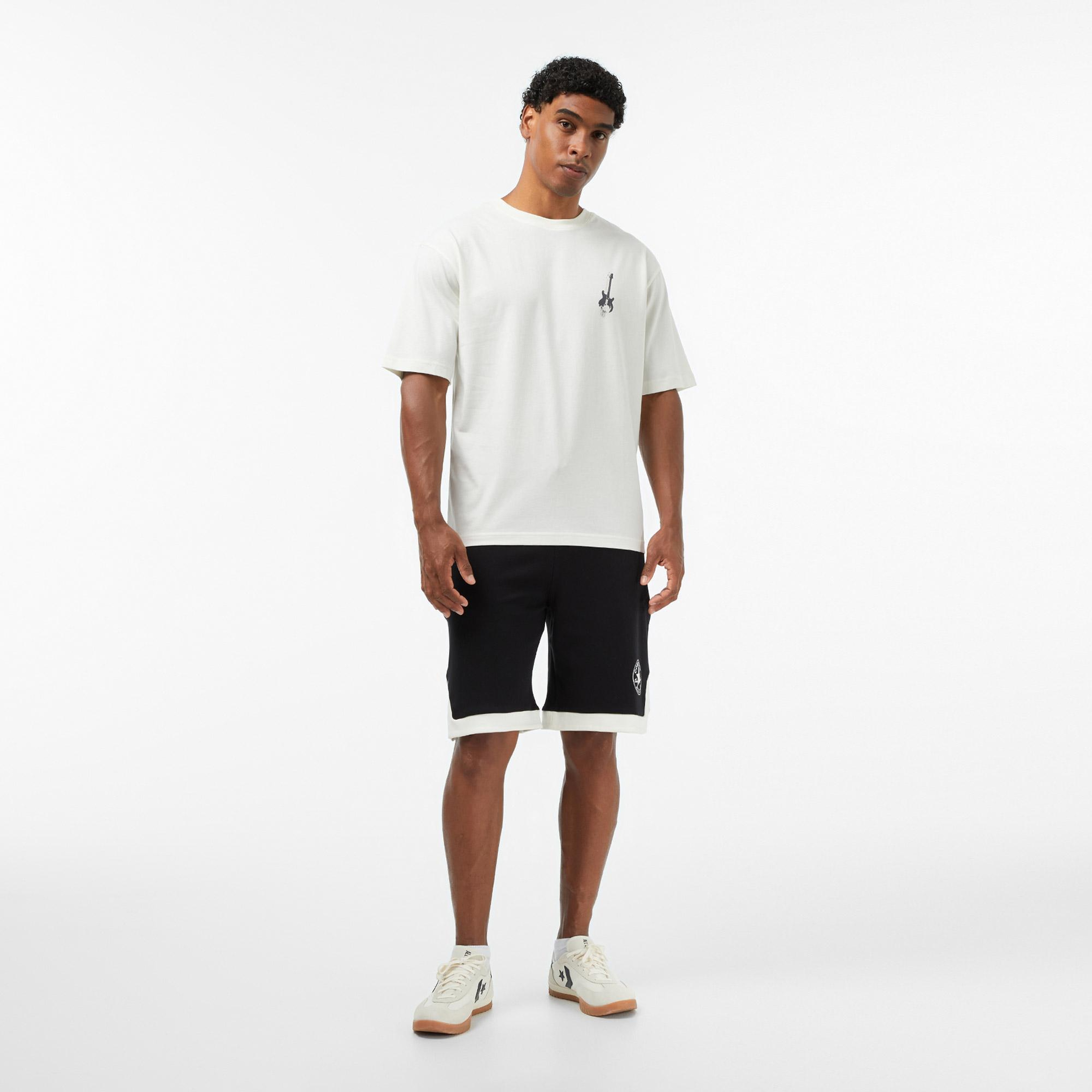 Converse Erkek Krem Grafik Baskılı T-Shirt