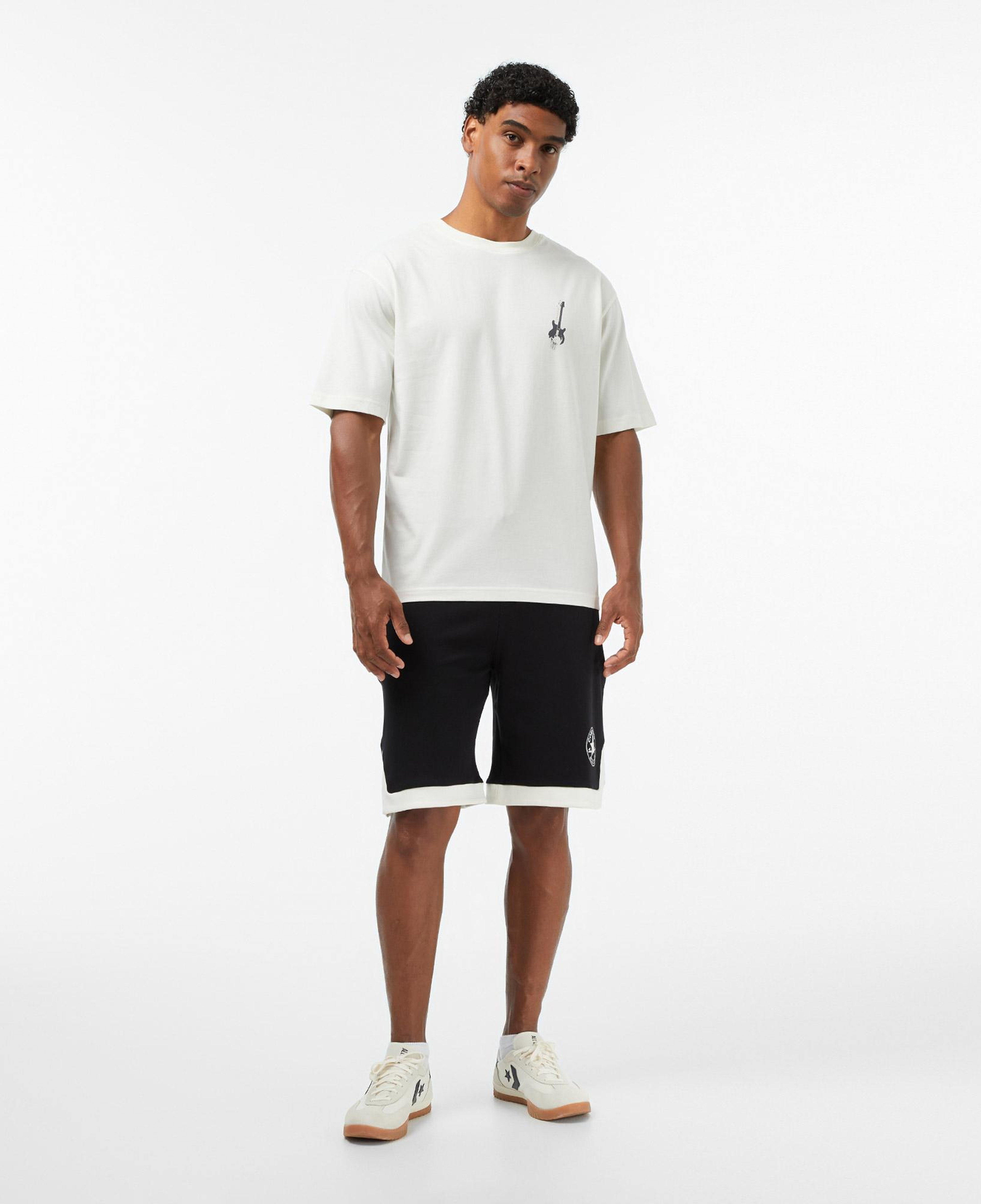 Converse Erkek Krem Grafik Baskılı T-Shirt