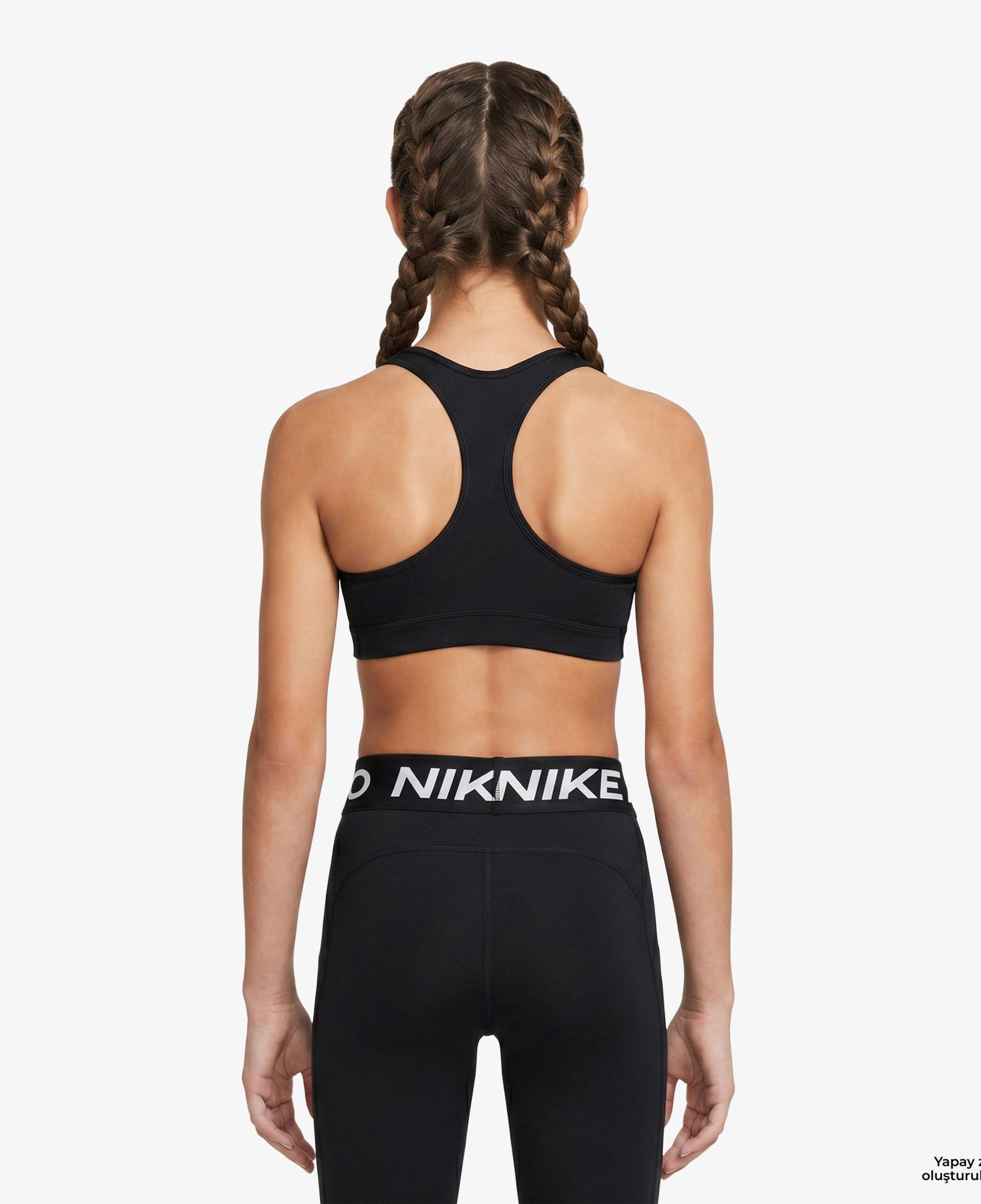 Nike Dri-Fit Swoosh Çocuk Siyah Bra