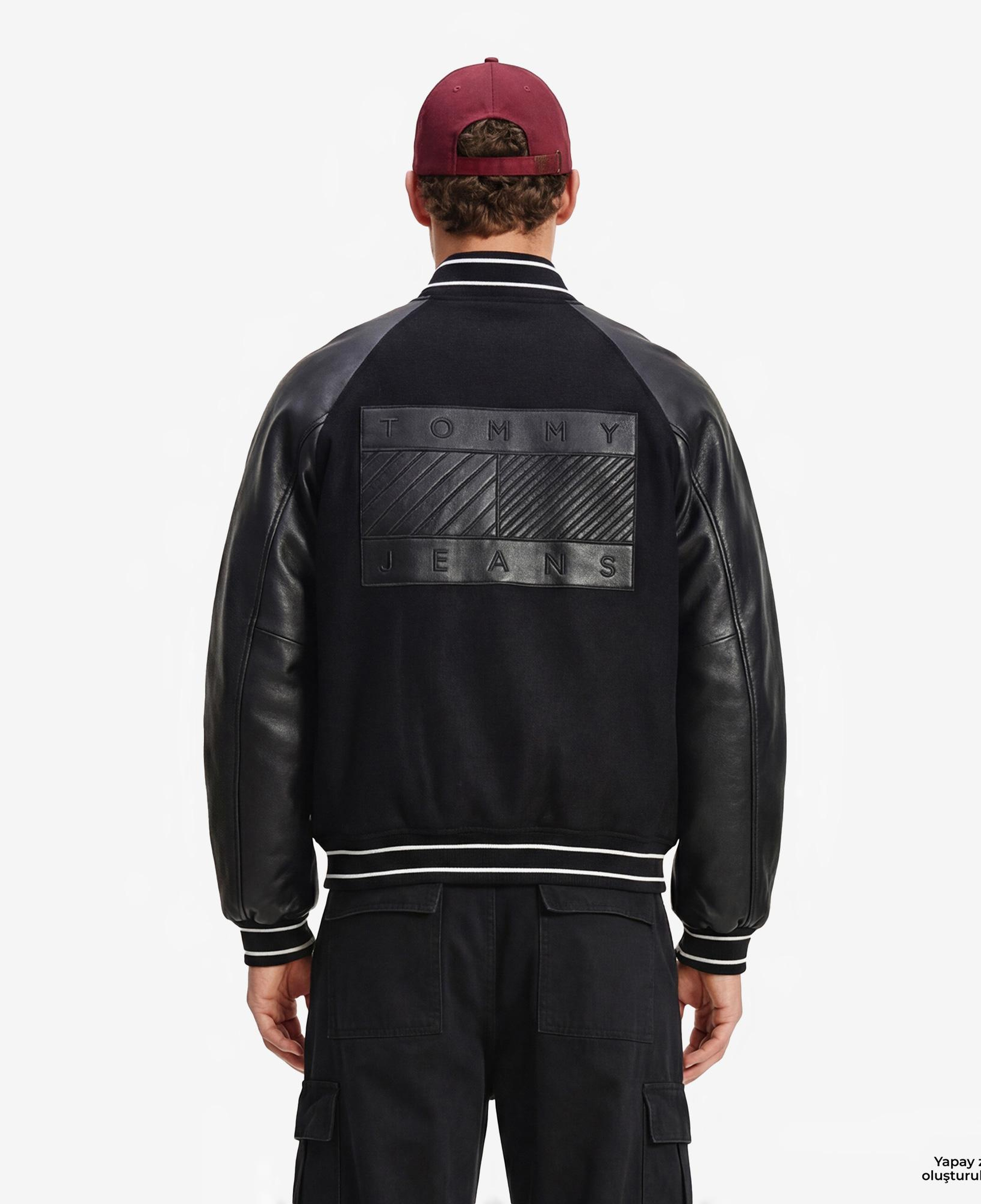 Tommy Hilfiger Varsity Erkek Siyah Ceket