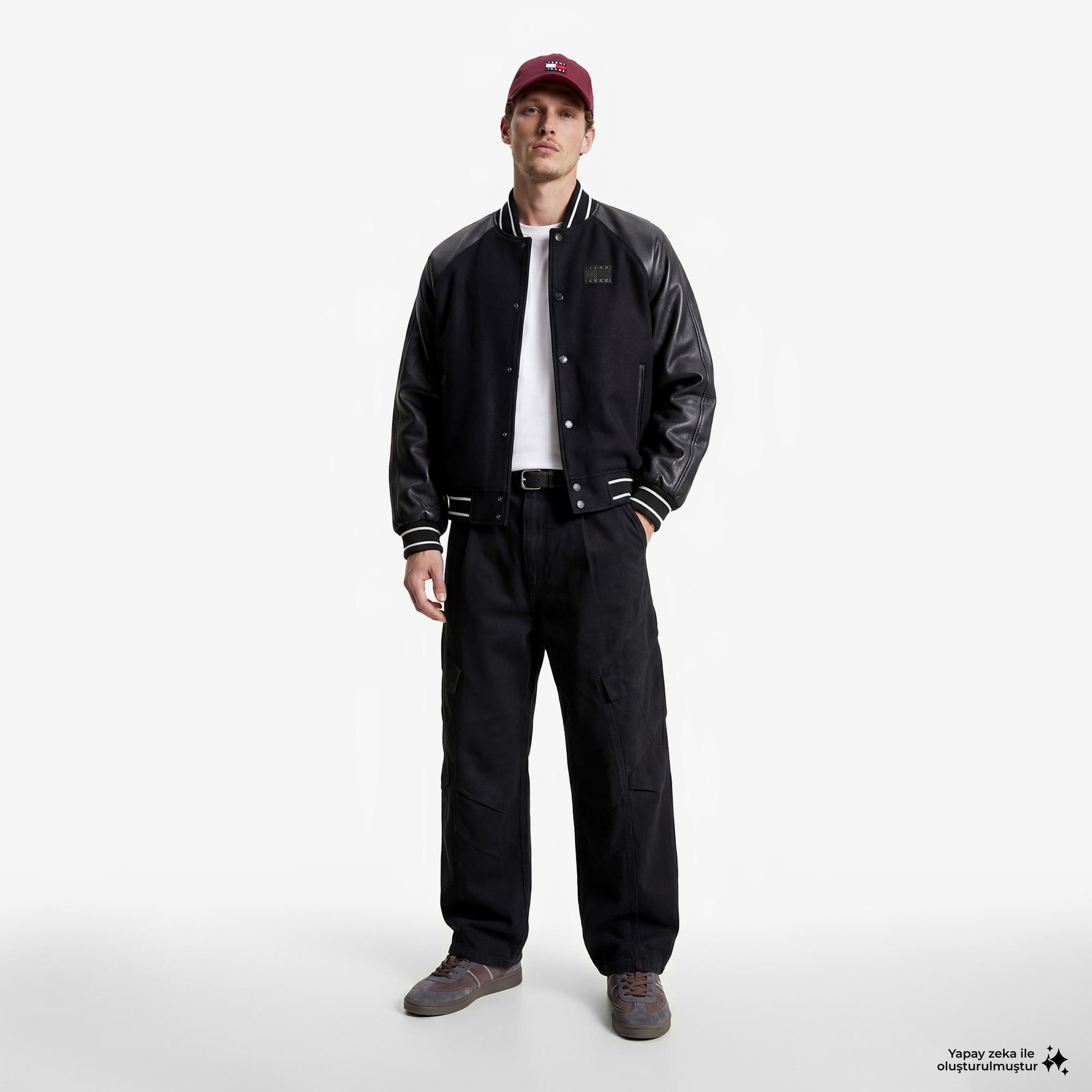 Tommy Hilfiger Varsity Erkek Siyah Ceket