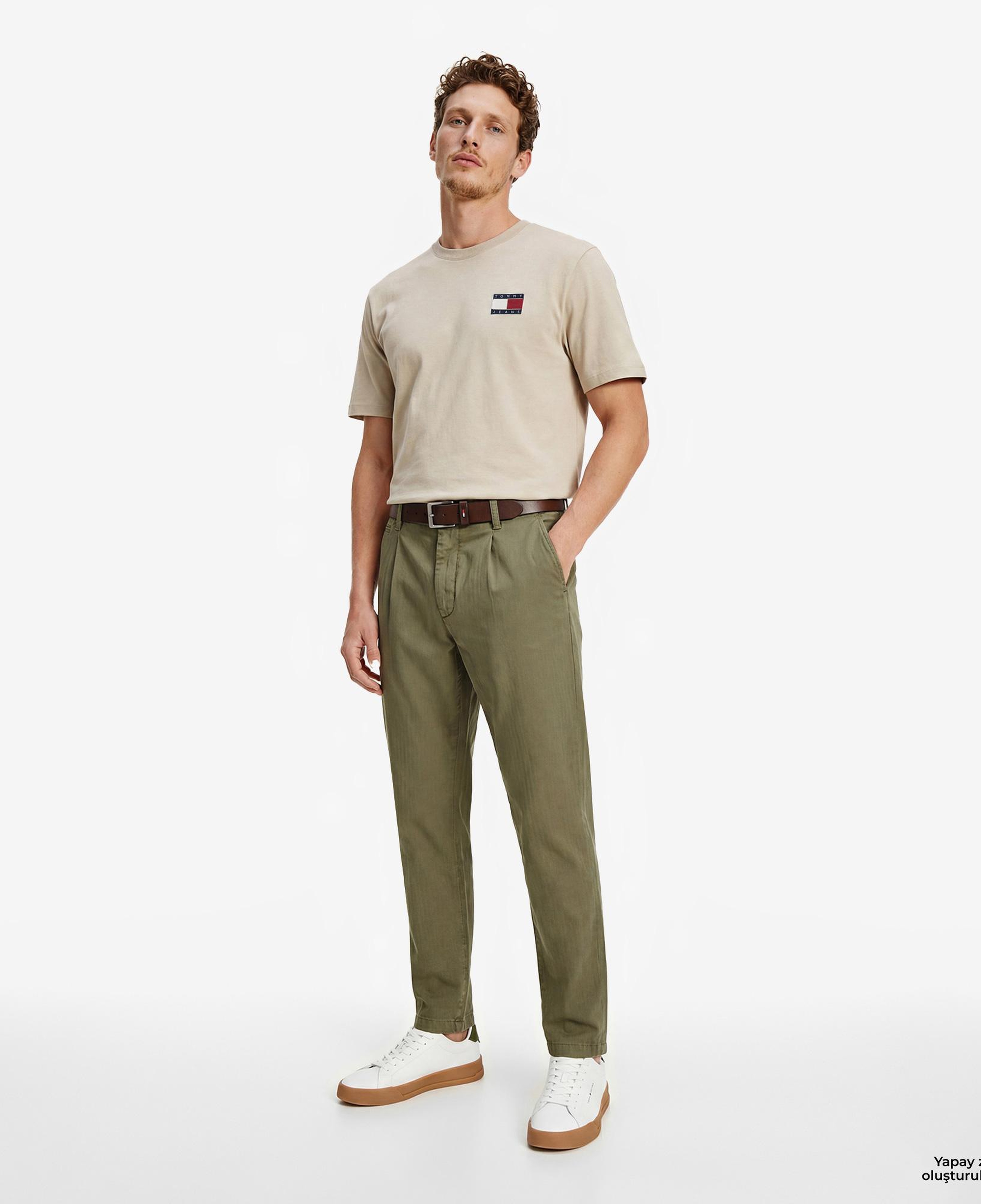 Tommy Hilfiger Outdoor Erkek Bej T-Shirt