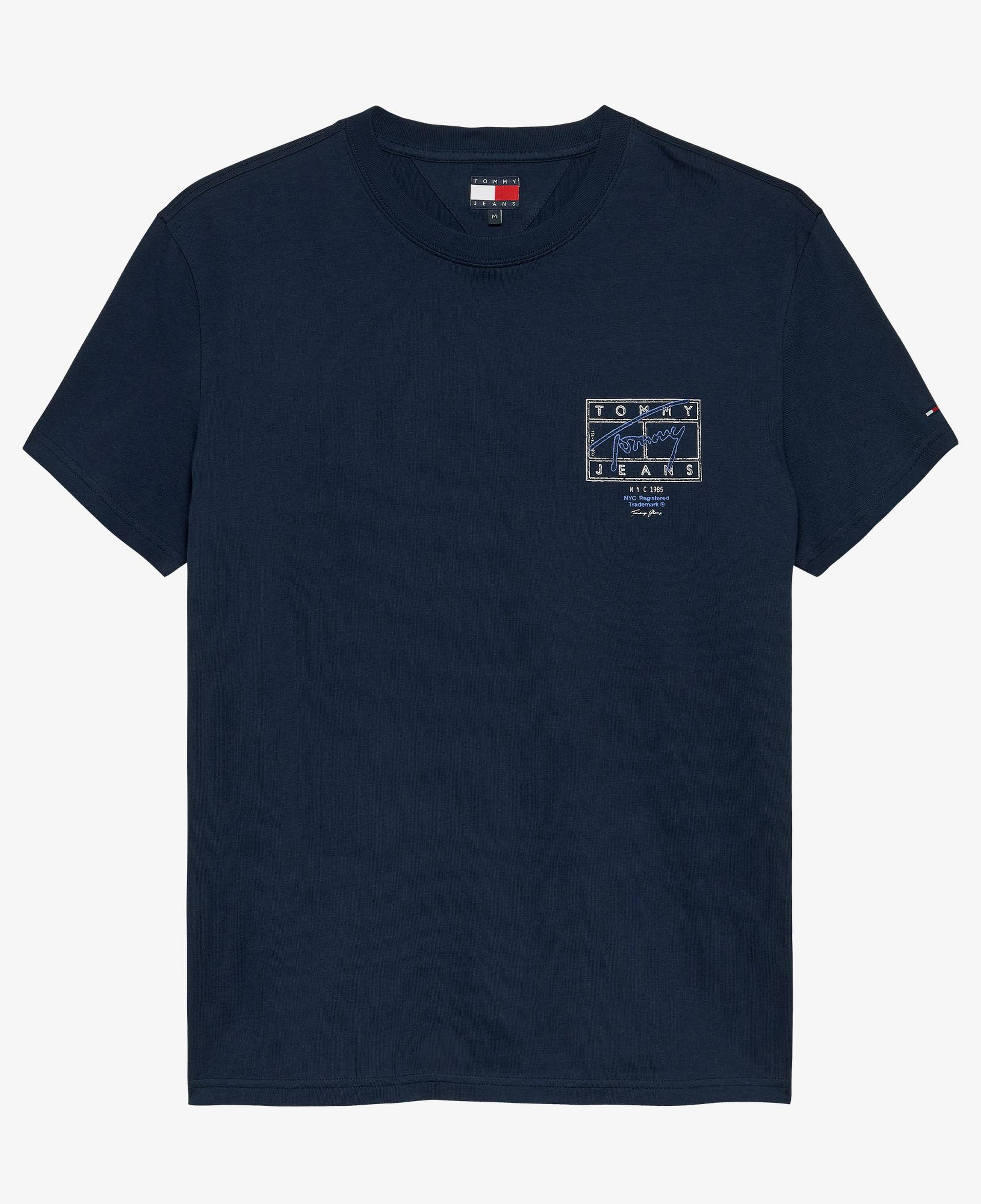Tommy Hilfiger Signature Erkek Lacivert T-Shirt