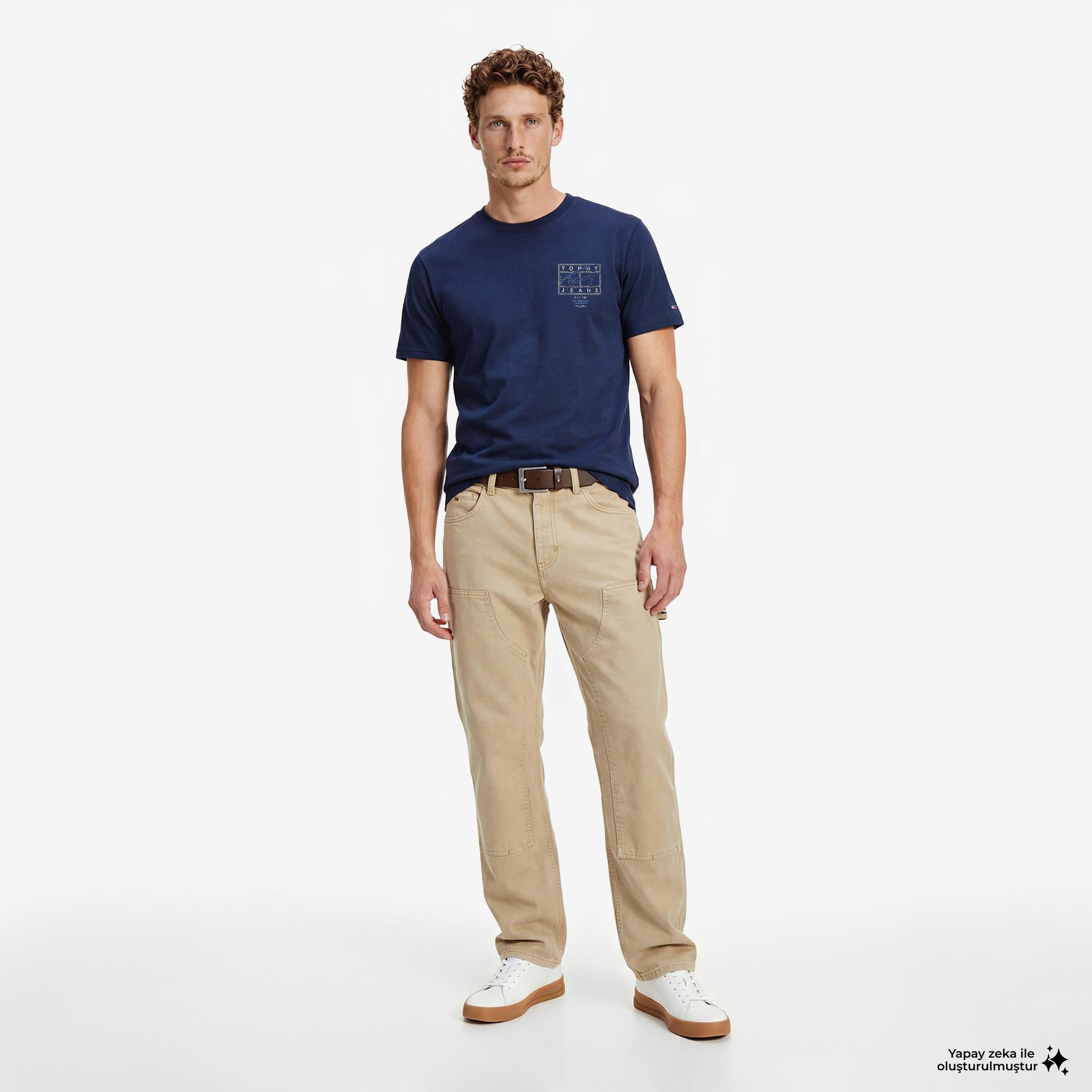Tommy Hilfiger Signature Erkek Lacivert T-Shirt