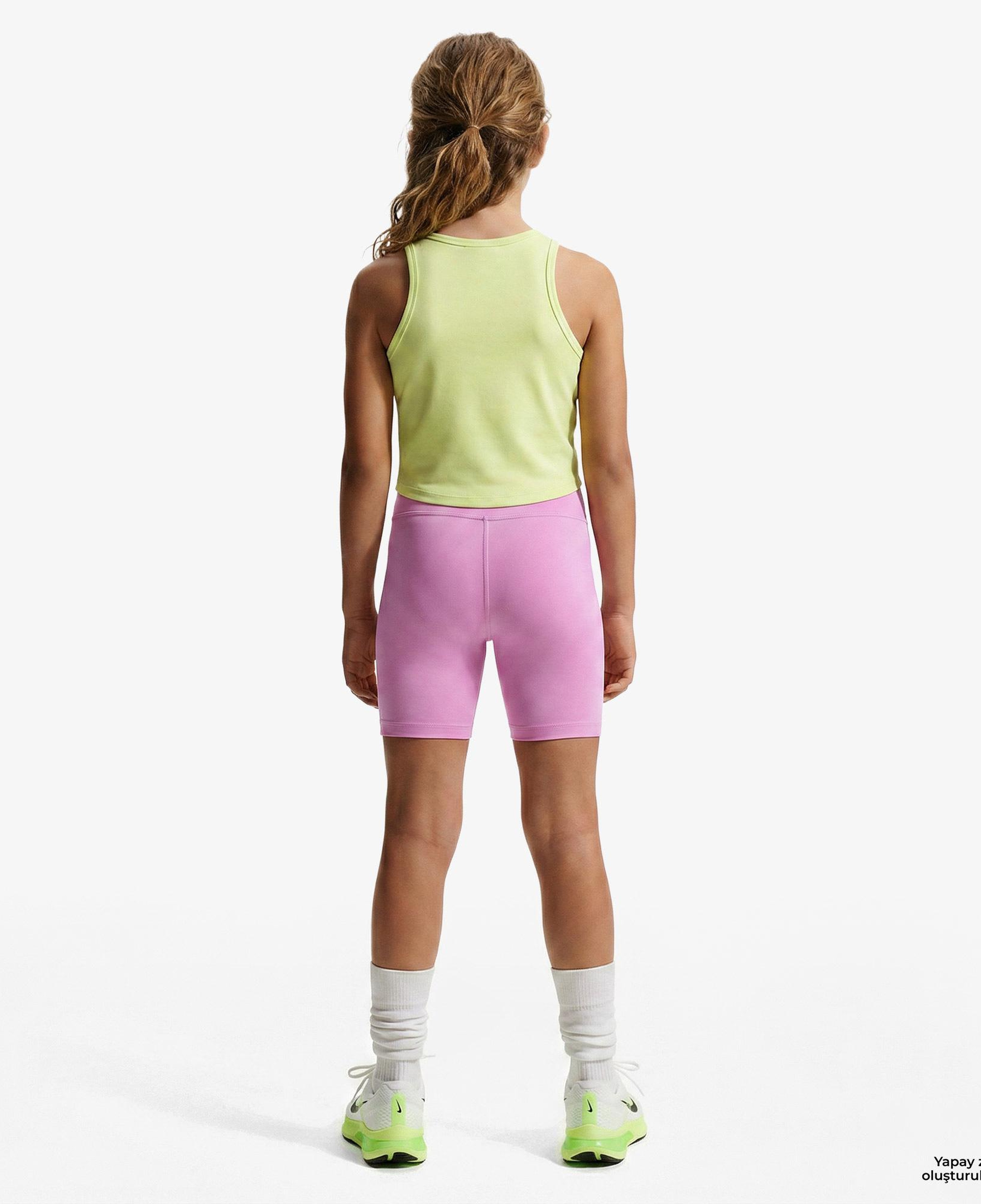 Nike Dri-Fit One 13 cm Çocuk Pembe Kısa Tayt