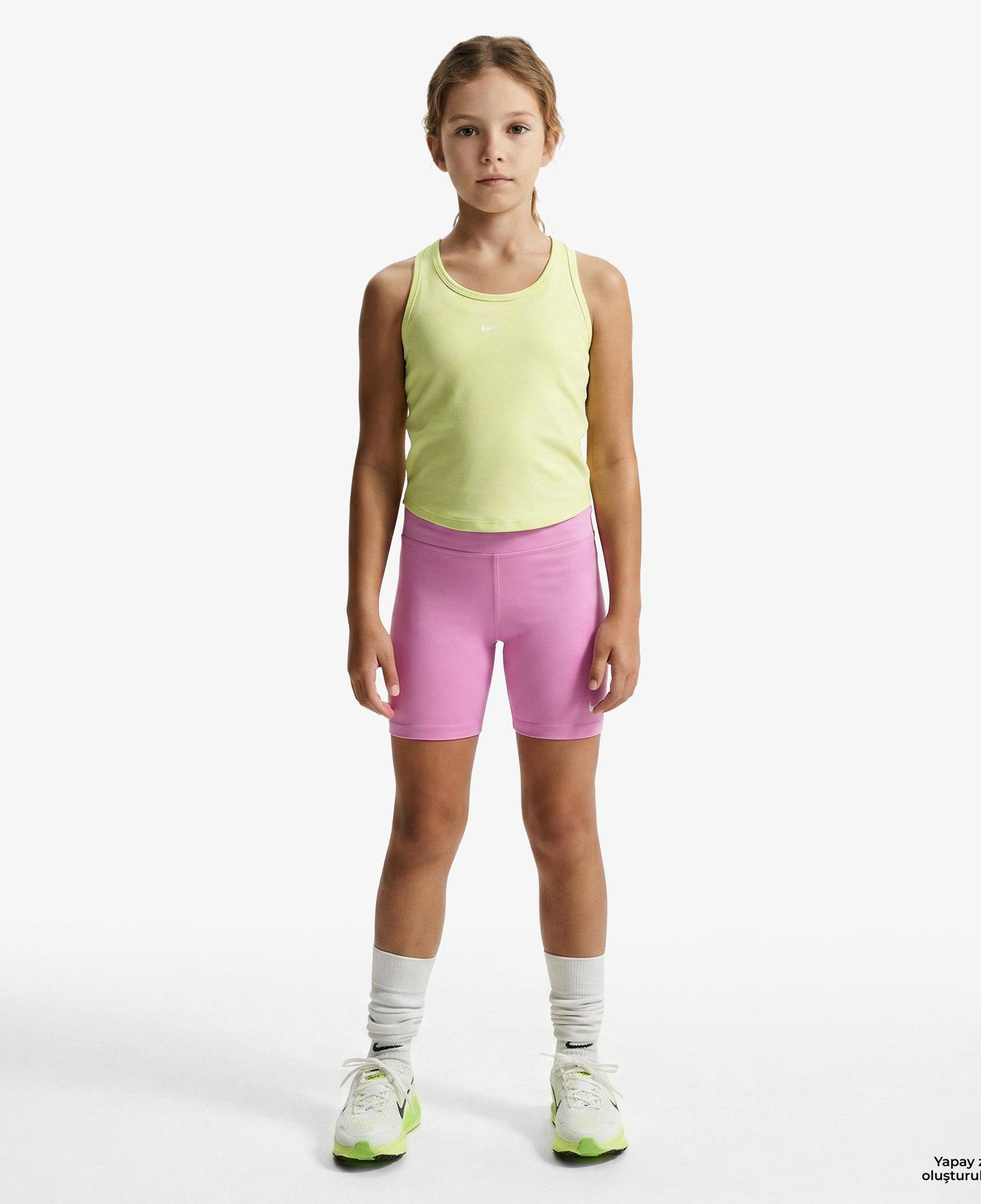Nike Dri-Fit One 13 cm Çocuk Pembe Kısa Tayt