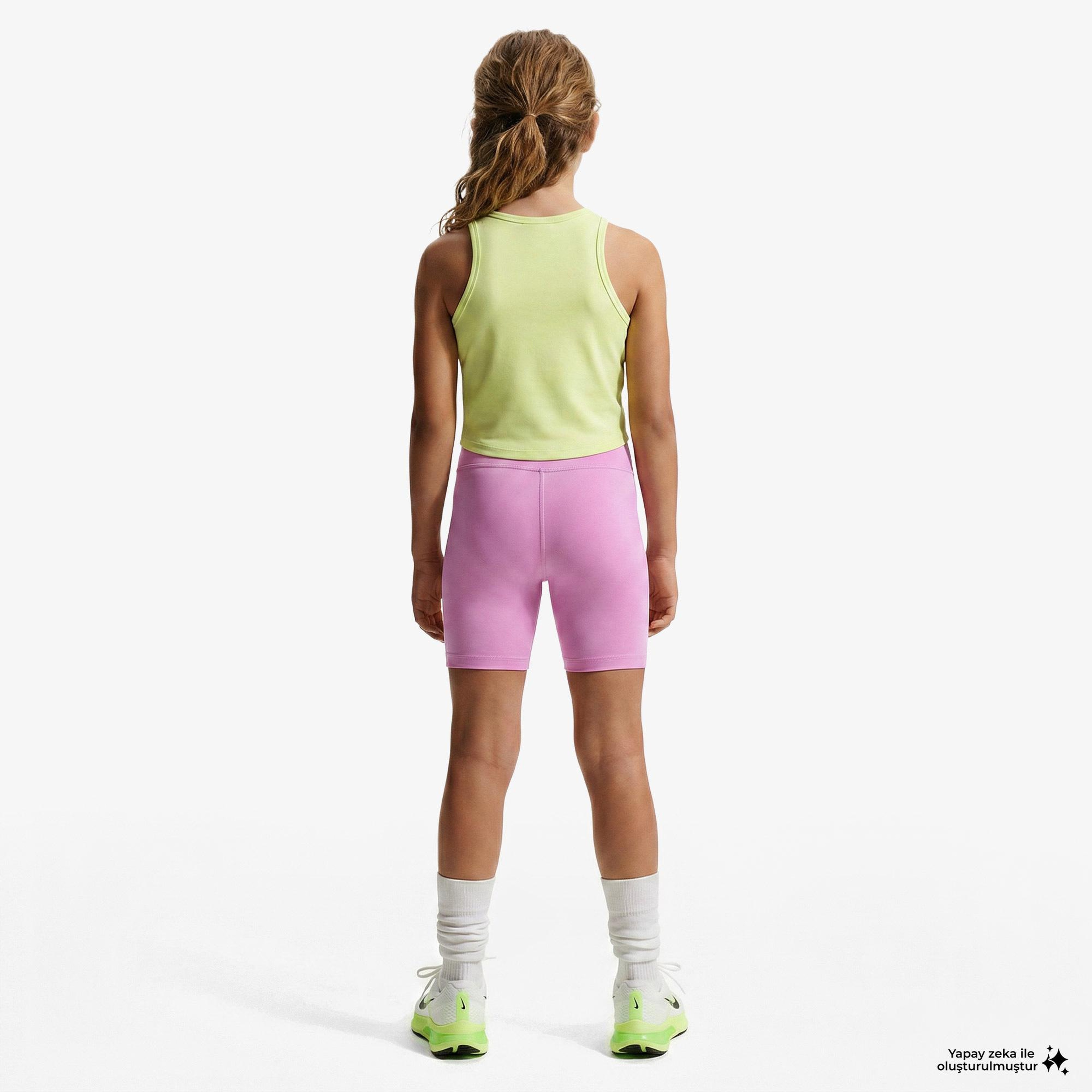 Nike Dri-Fit One 13 cm Çocuk Pembe Kısa Tayt