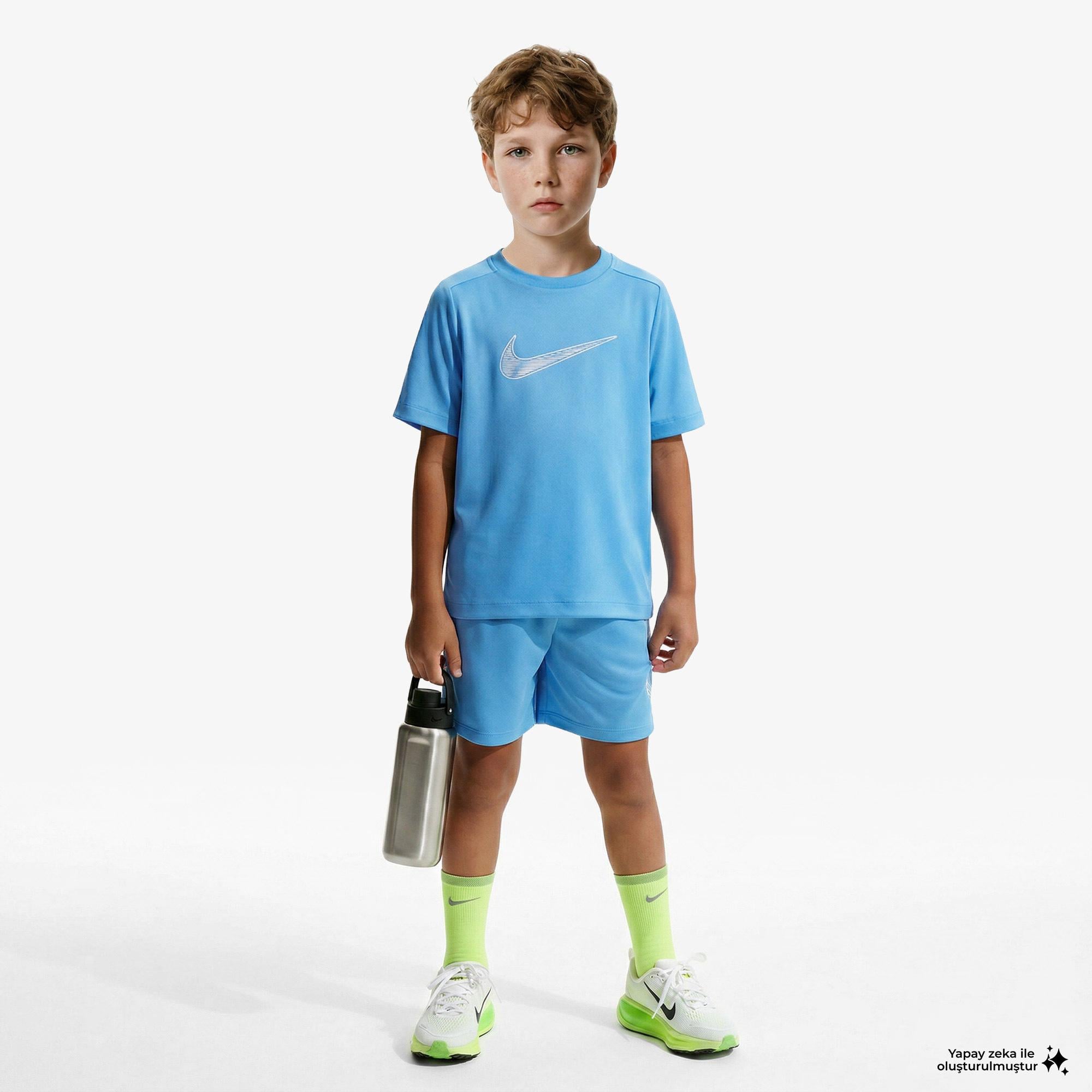 Nike Dri-Fit Multi Çocuk Mavi T-Shirt