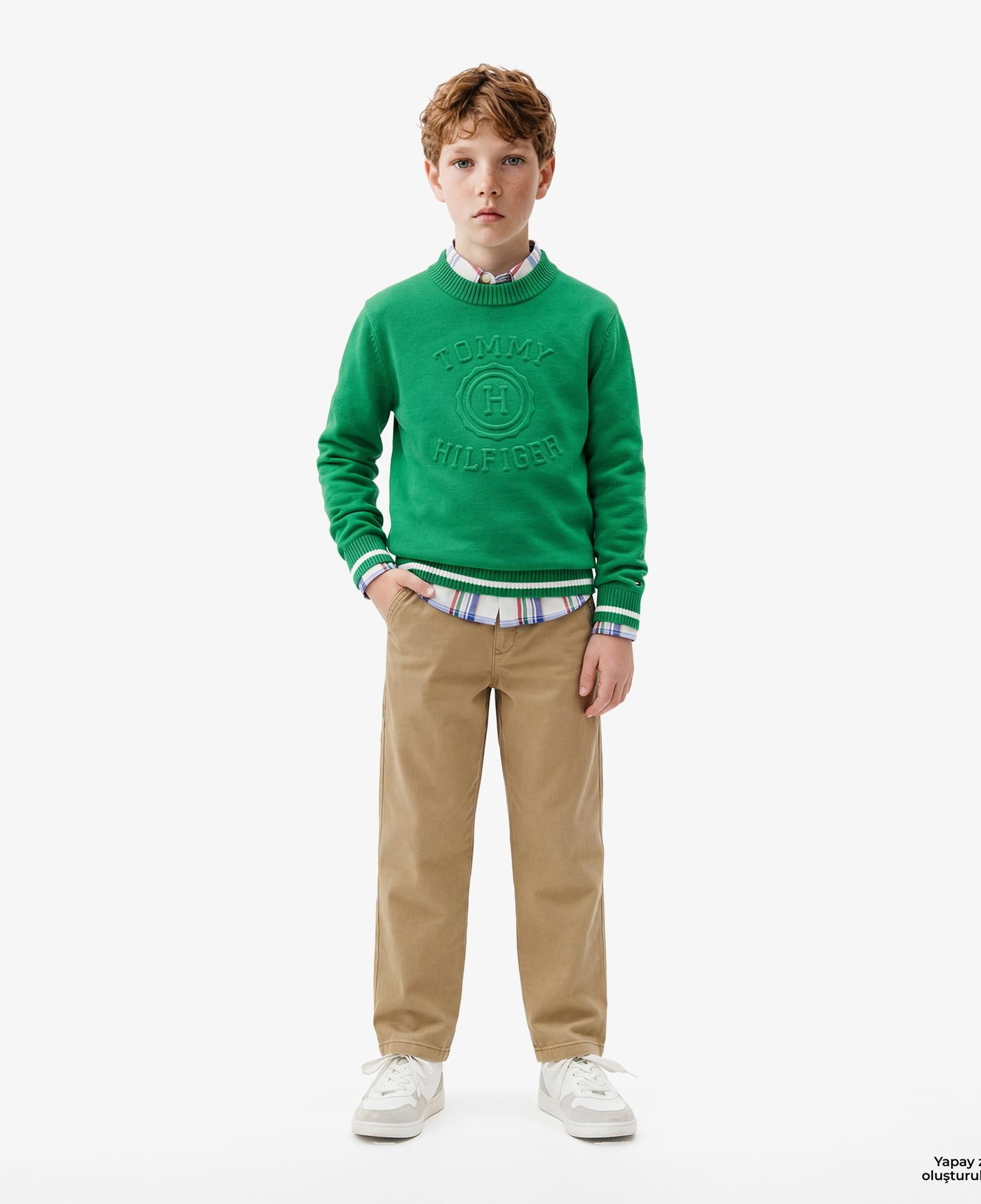 Tommy Hilfiger Essentials Çocuk Bej Pantolon
