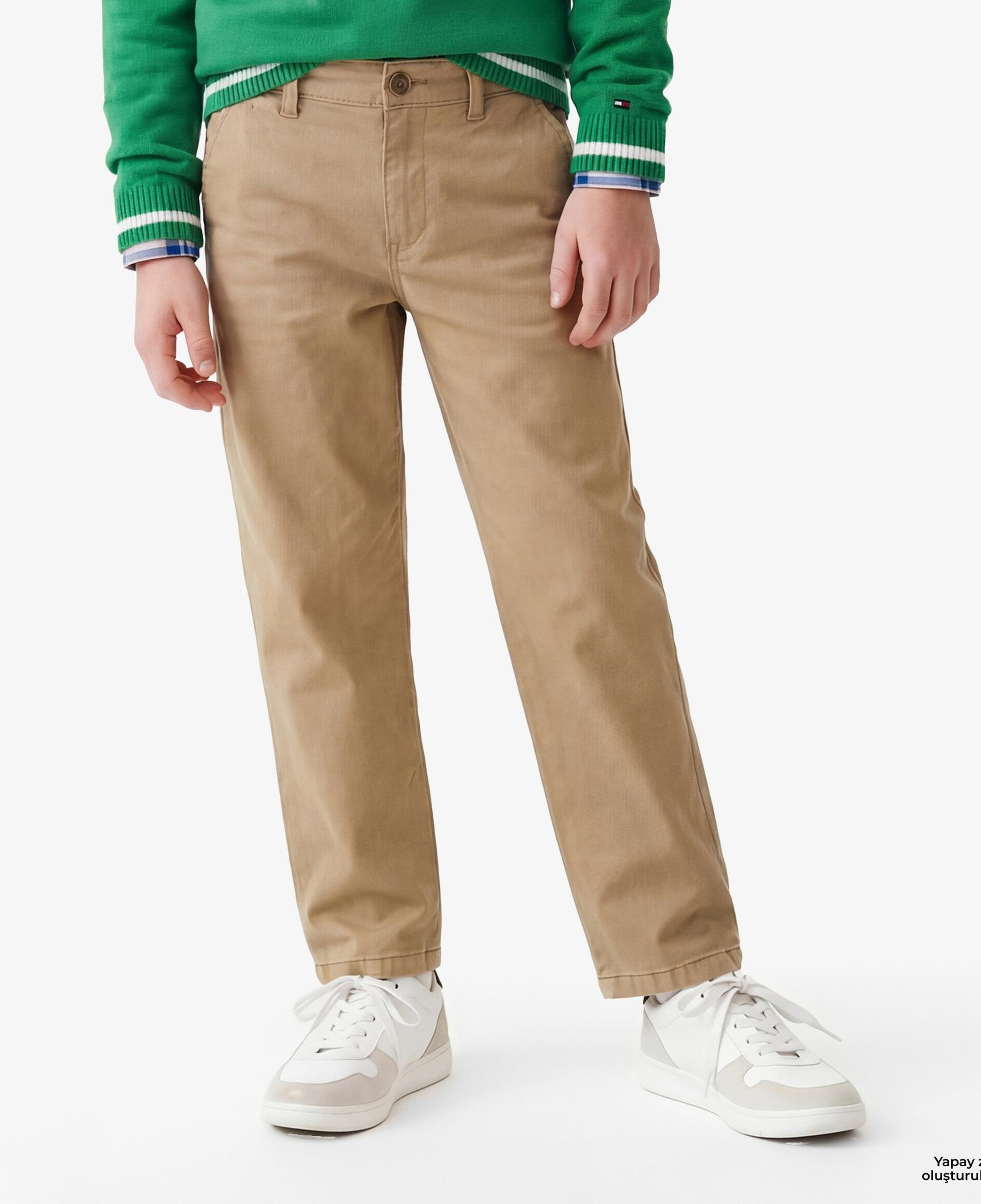 Tommy Hilfiger Essentials Çocuk Bej Pantolon