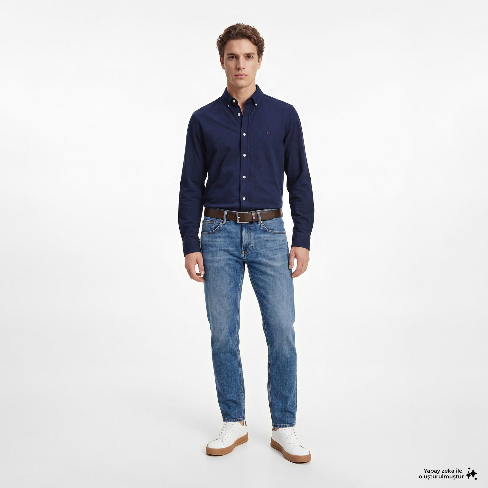 Tommy Hilfiger Core Essentials Erkek Lacivert Gömlek