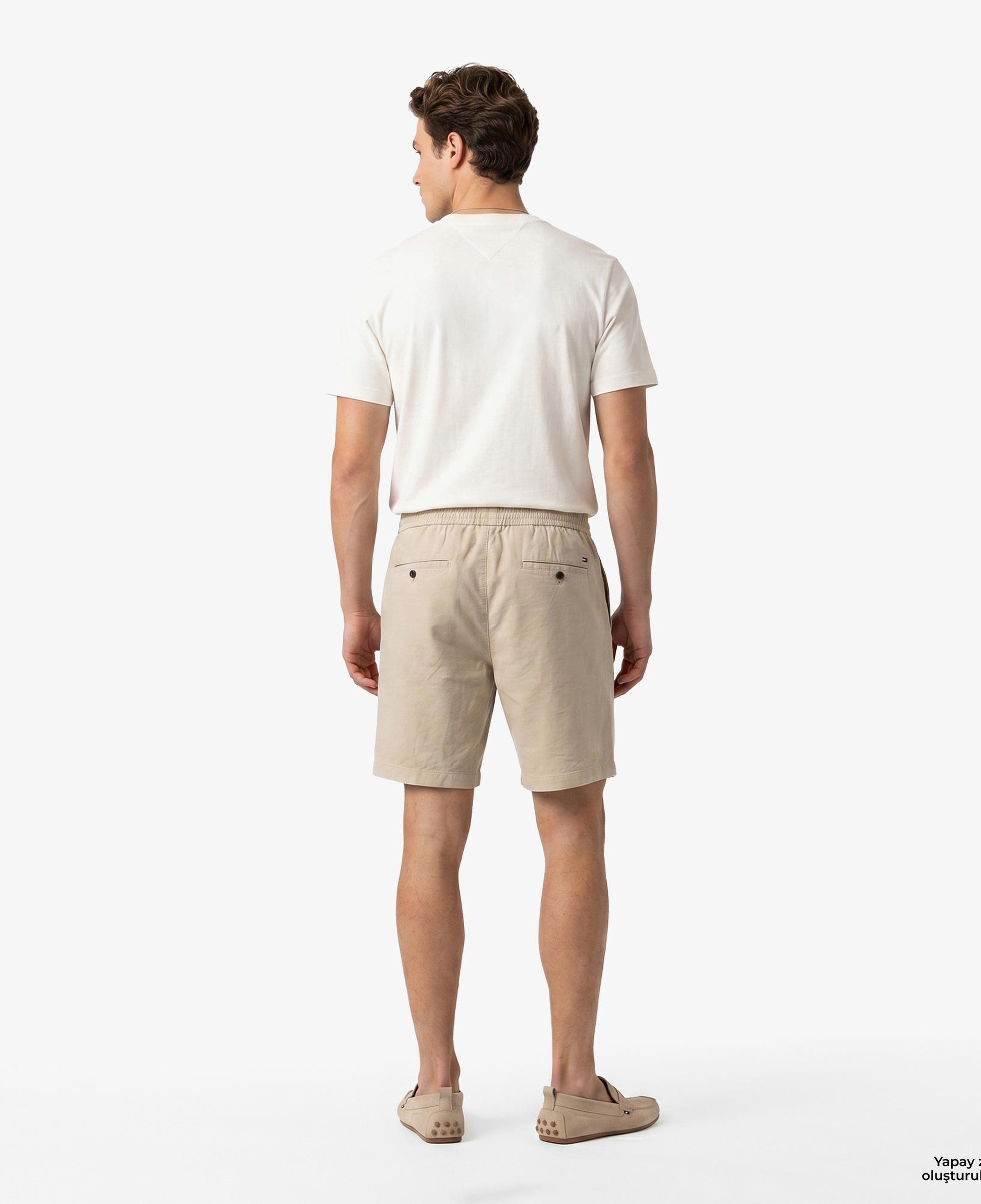 Tommy Hilfiger Seasonal Quality Erkek Bej Keten Şort