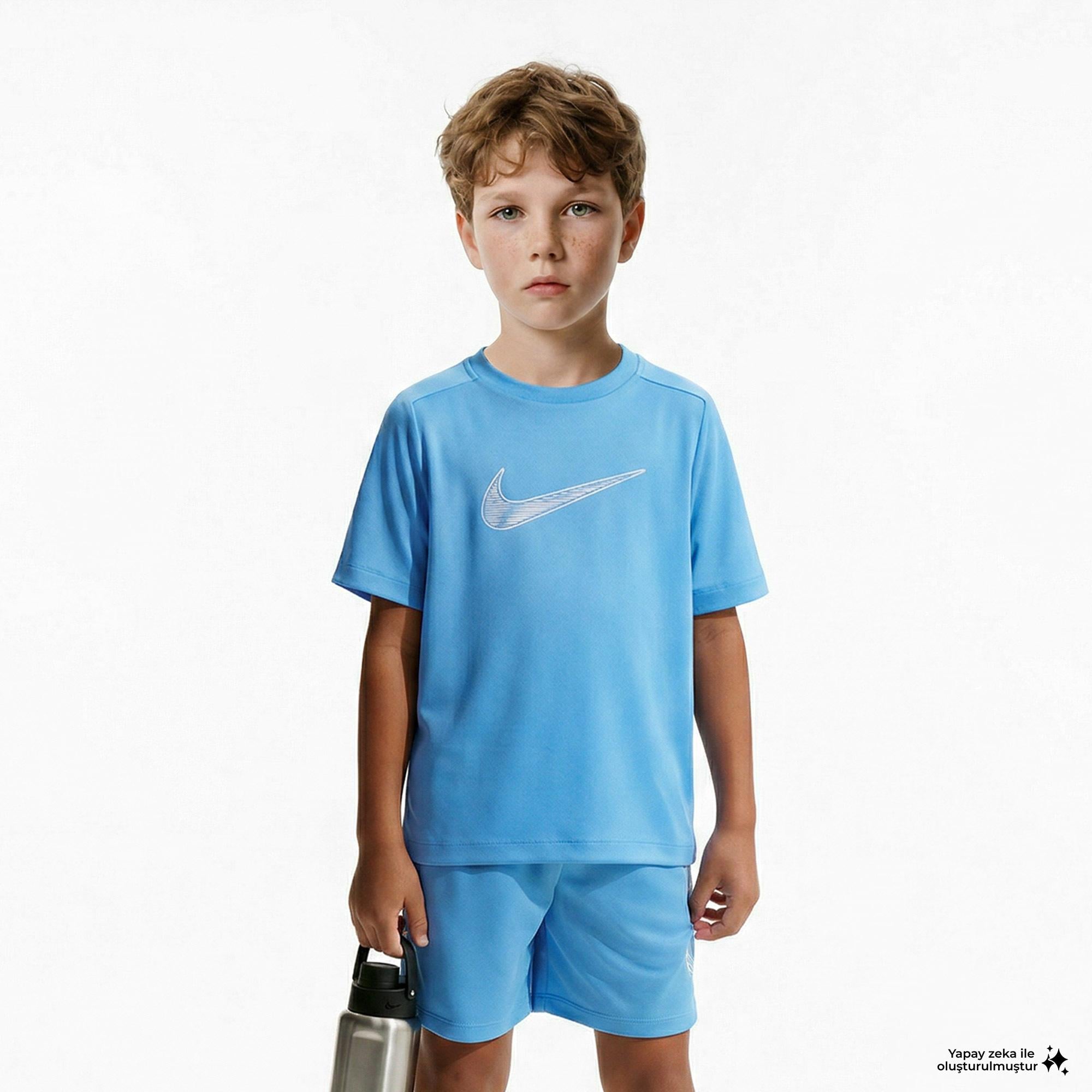 Nike Dri-Fit Multi Çocuk Mavi T-Shirt