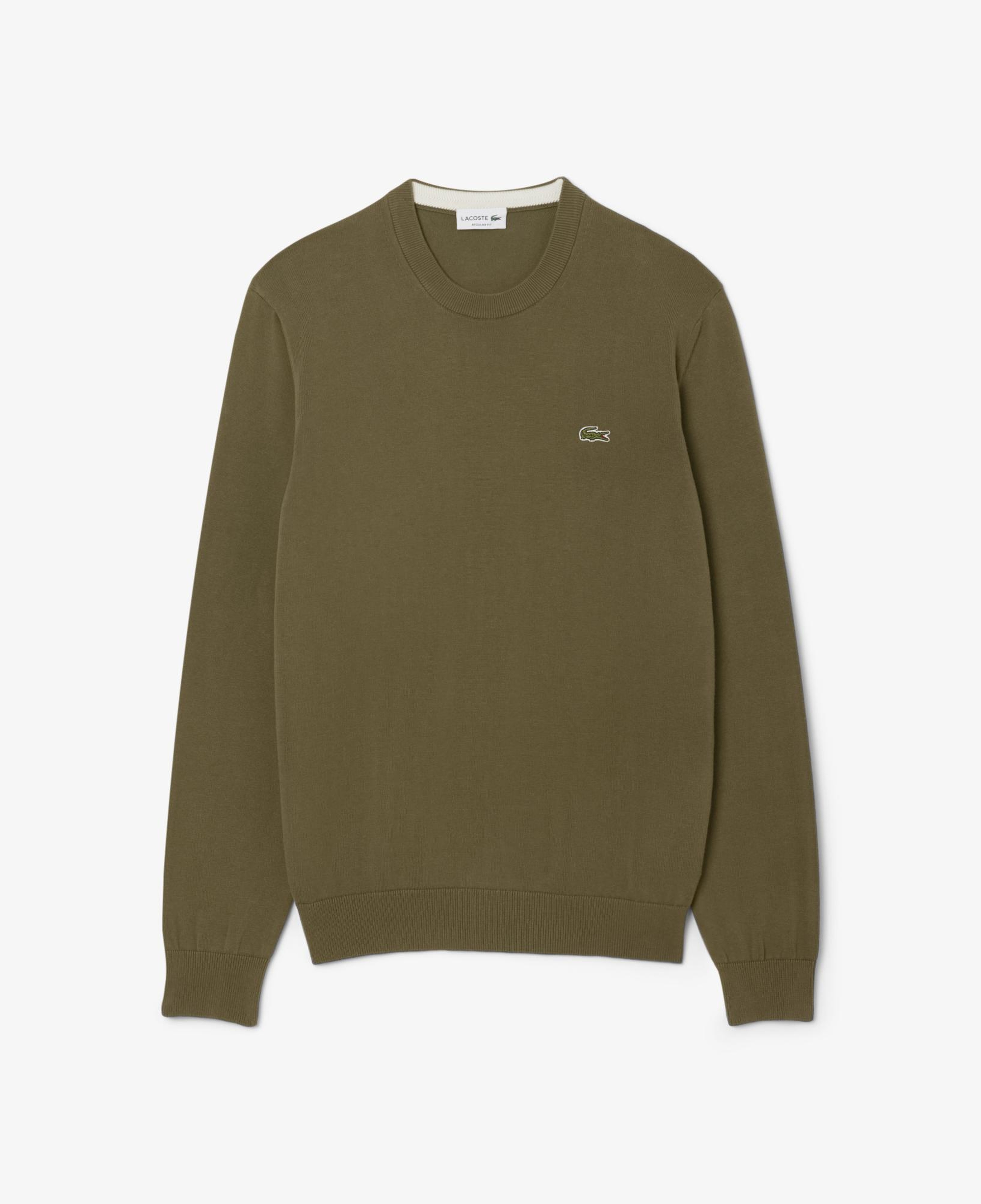 Lacoste Erkek Regular Fit Bisiklet Yaka Haki Kazak