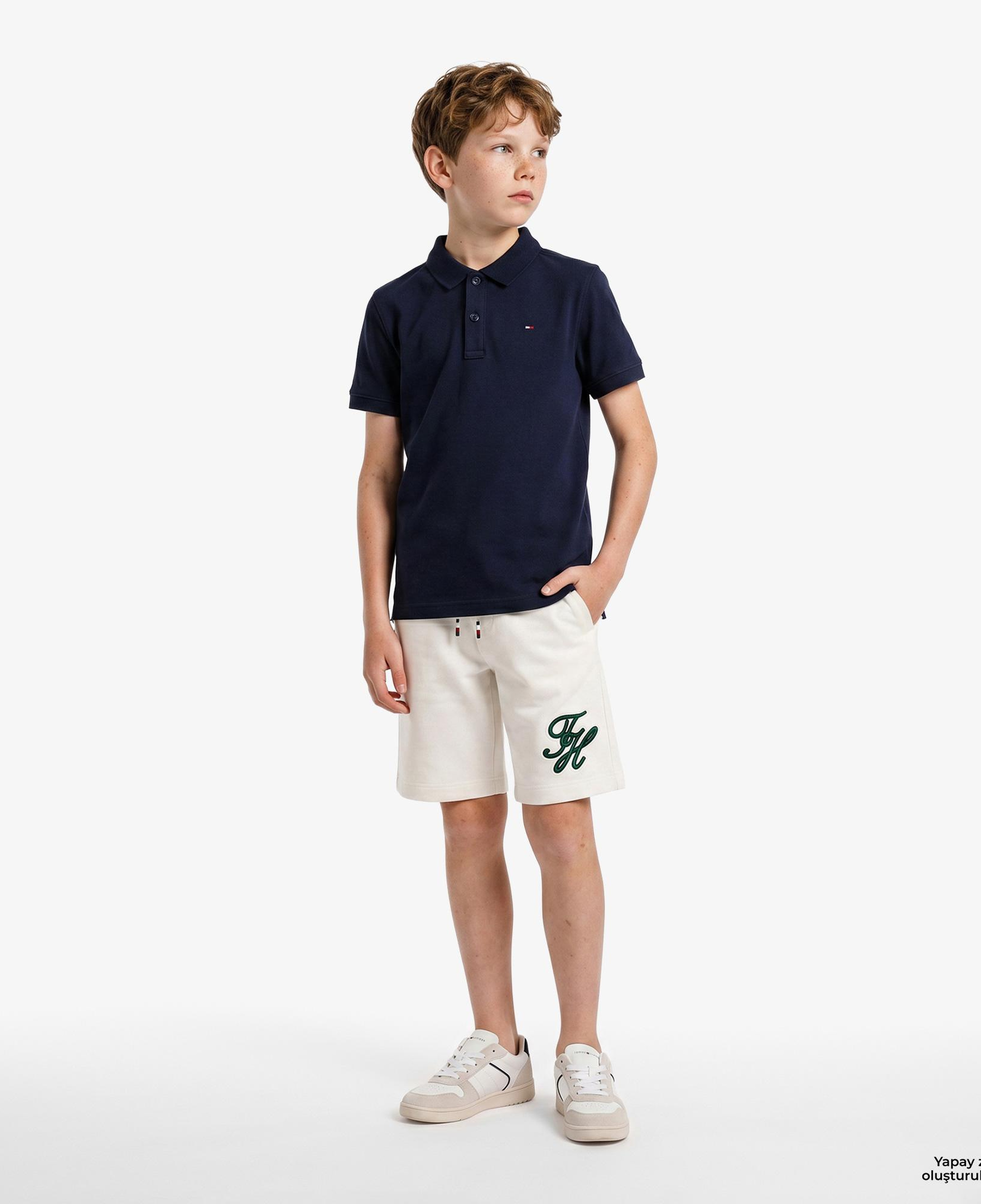 Tommy Hilfiger Essentials Çocuk Lacivert Polo Yaka T-Shirt