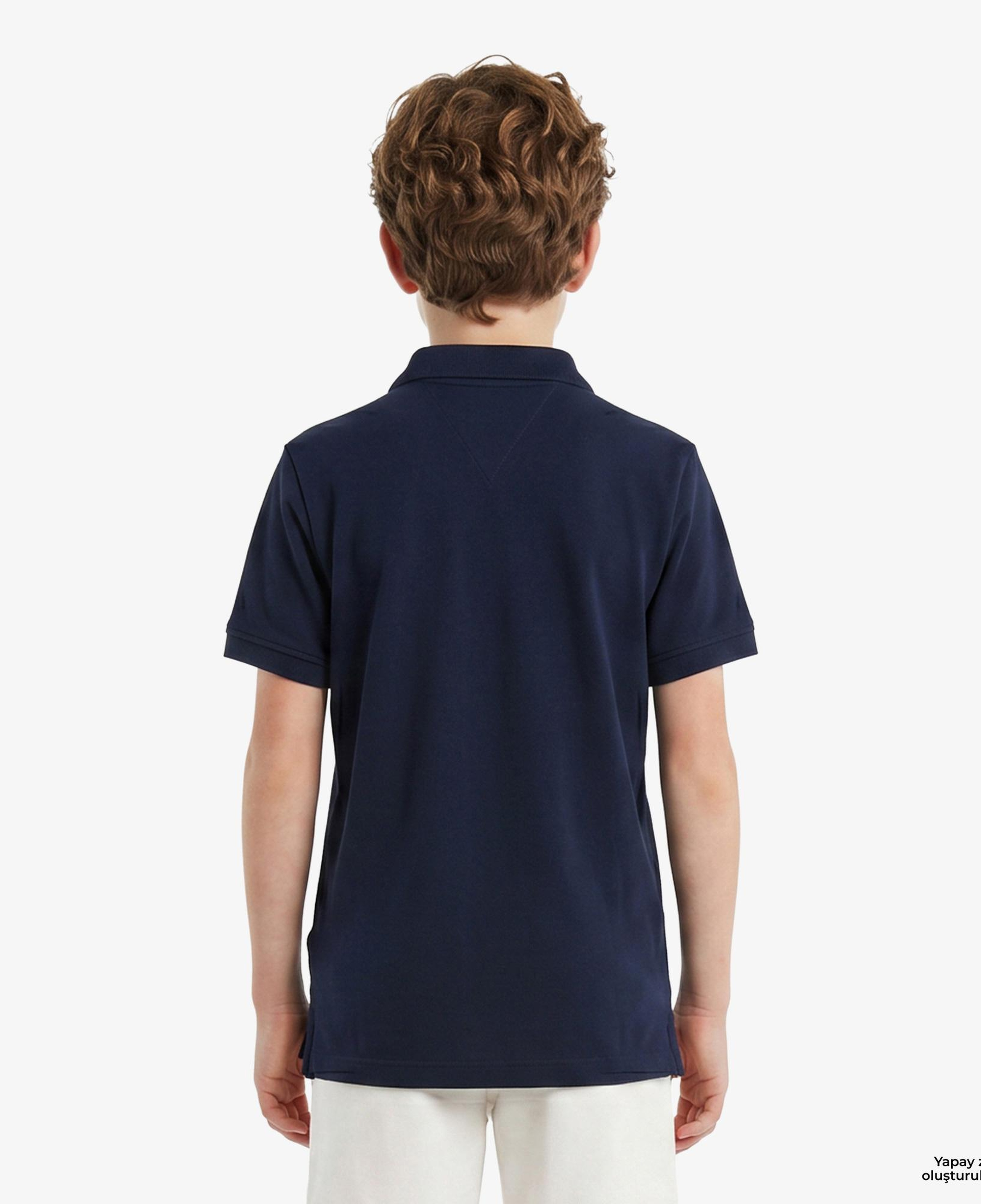 Tommy Hilfiger Essentials Çocuk Lacivert Polo Yaka T-Shirt