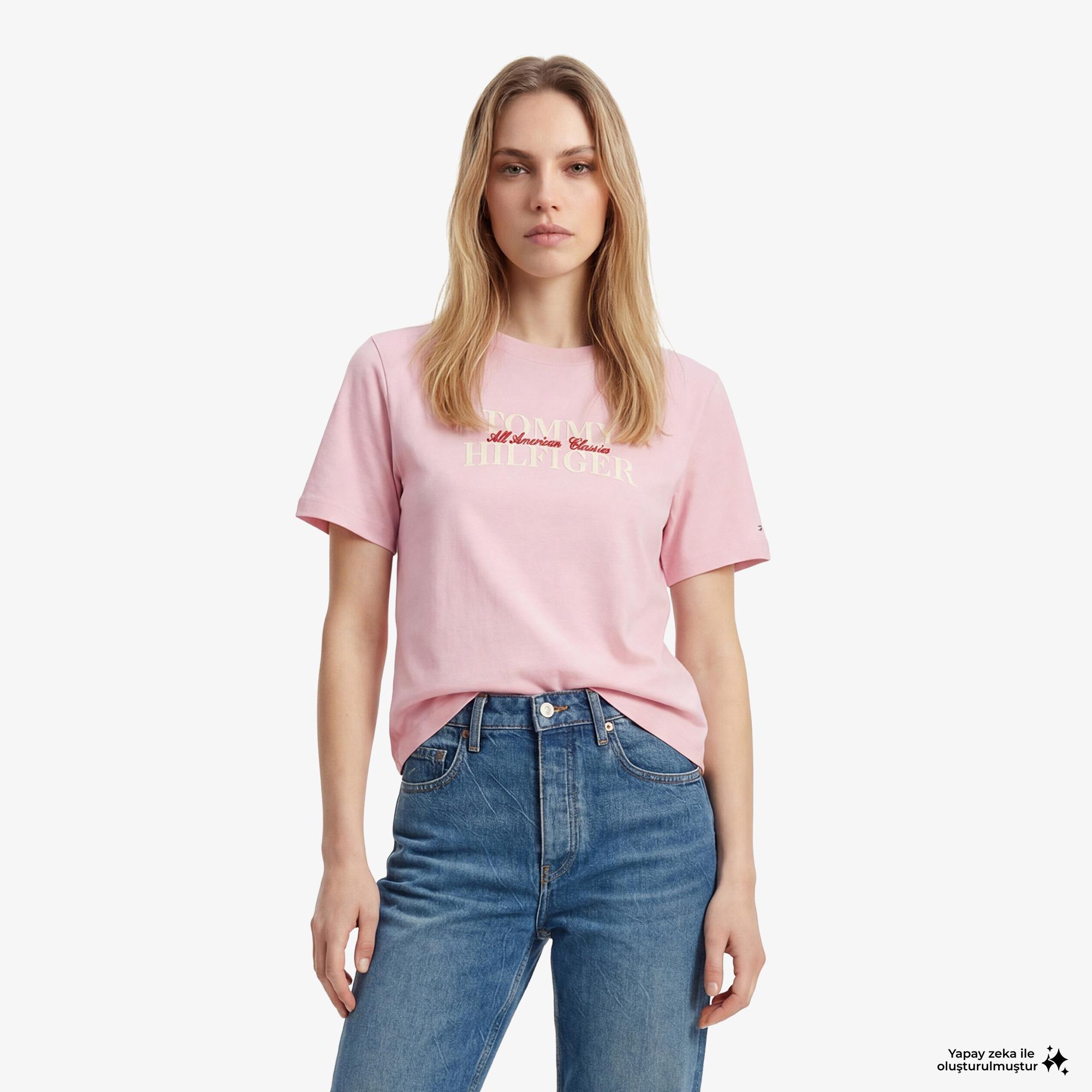Tommy Hilfiger Classics Kadın Pembe T-Shirt