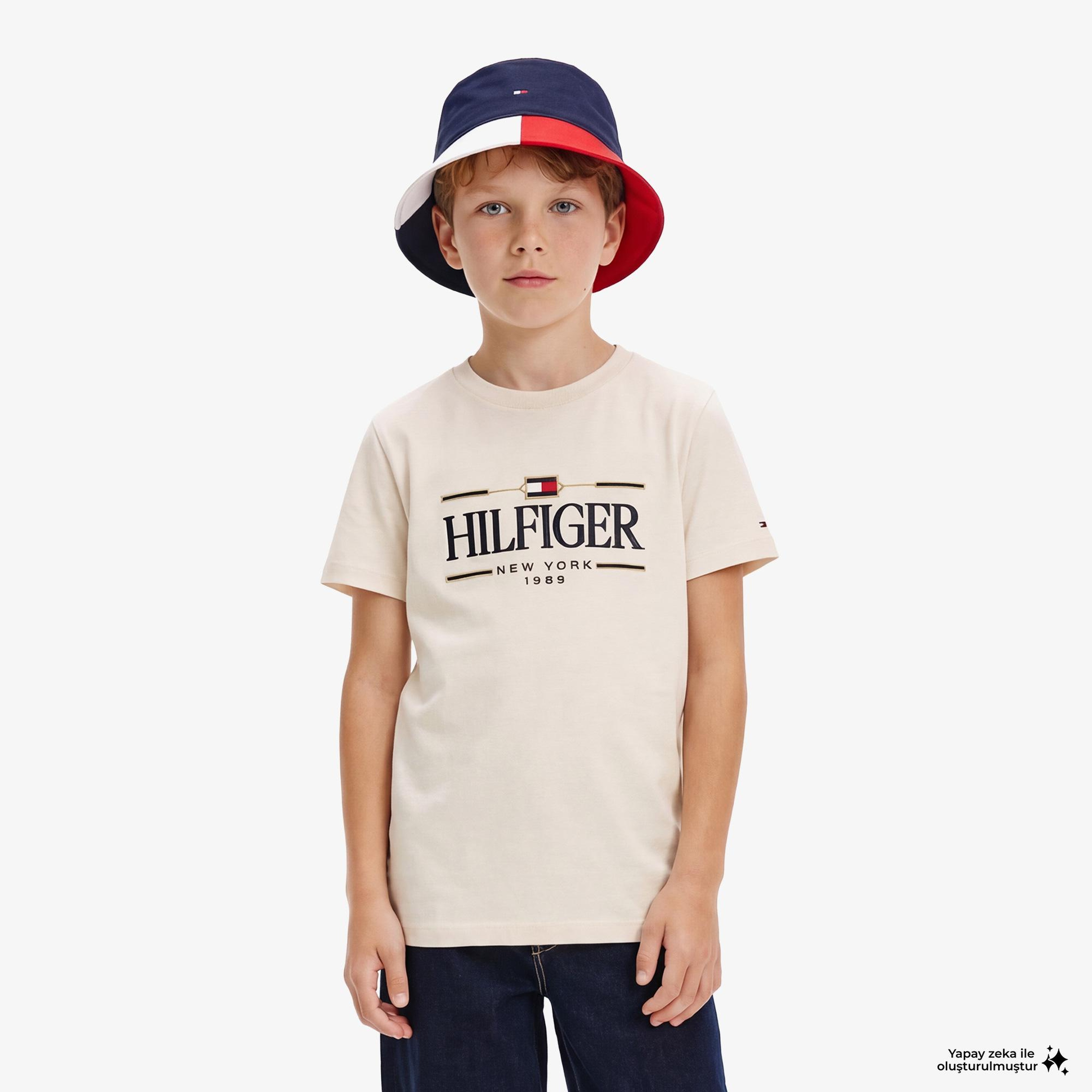 Tommy Hilfiger Icons Çocuk Beyaz T-Shirt