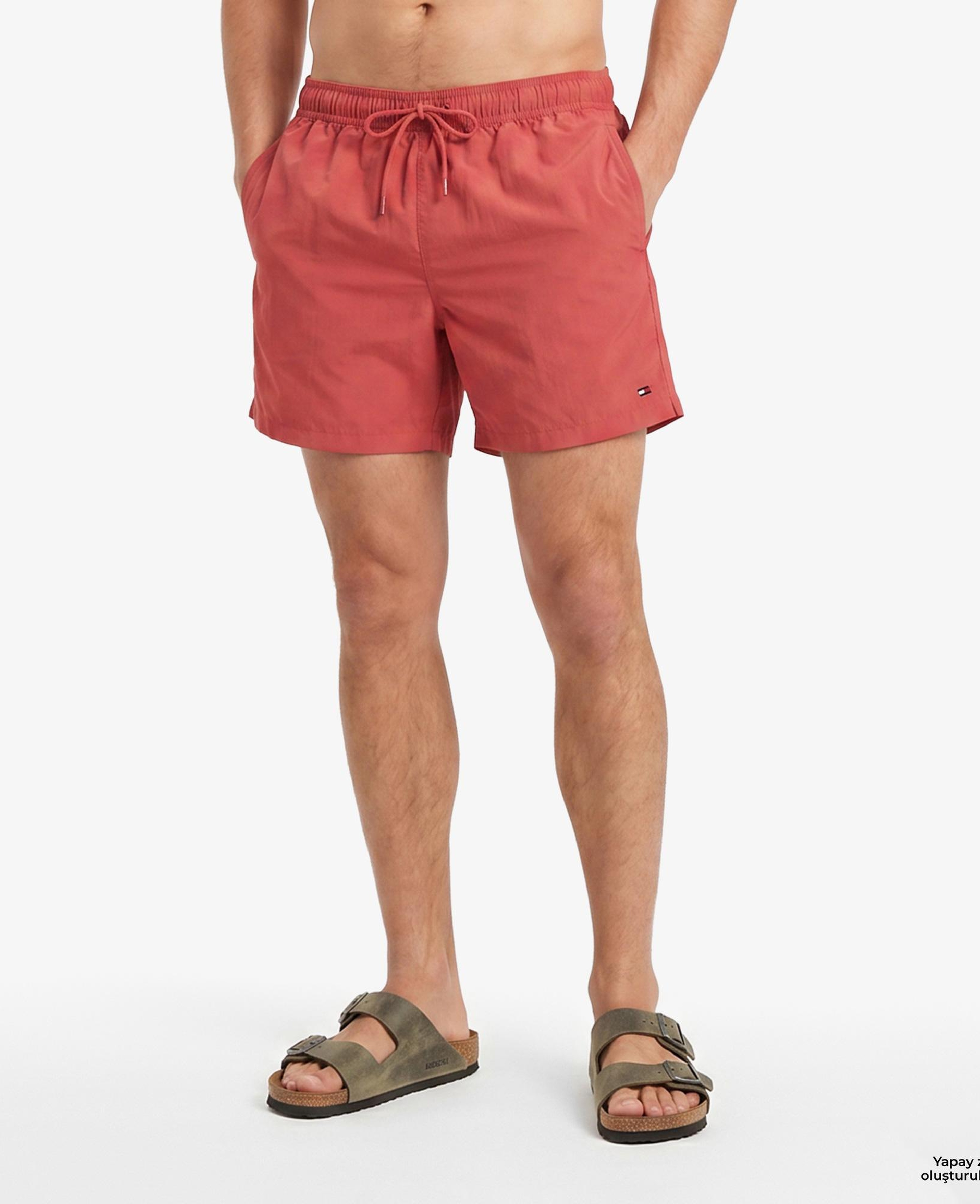Tommy Hilfiger Essentials Erkek Kırmızı Deniz Şortu