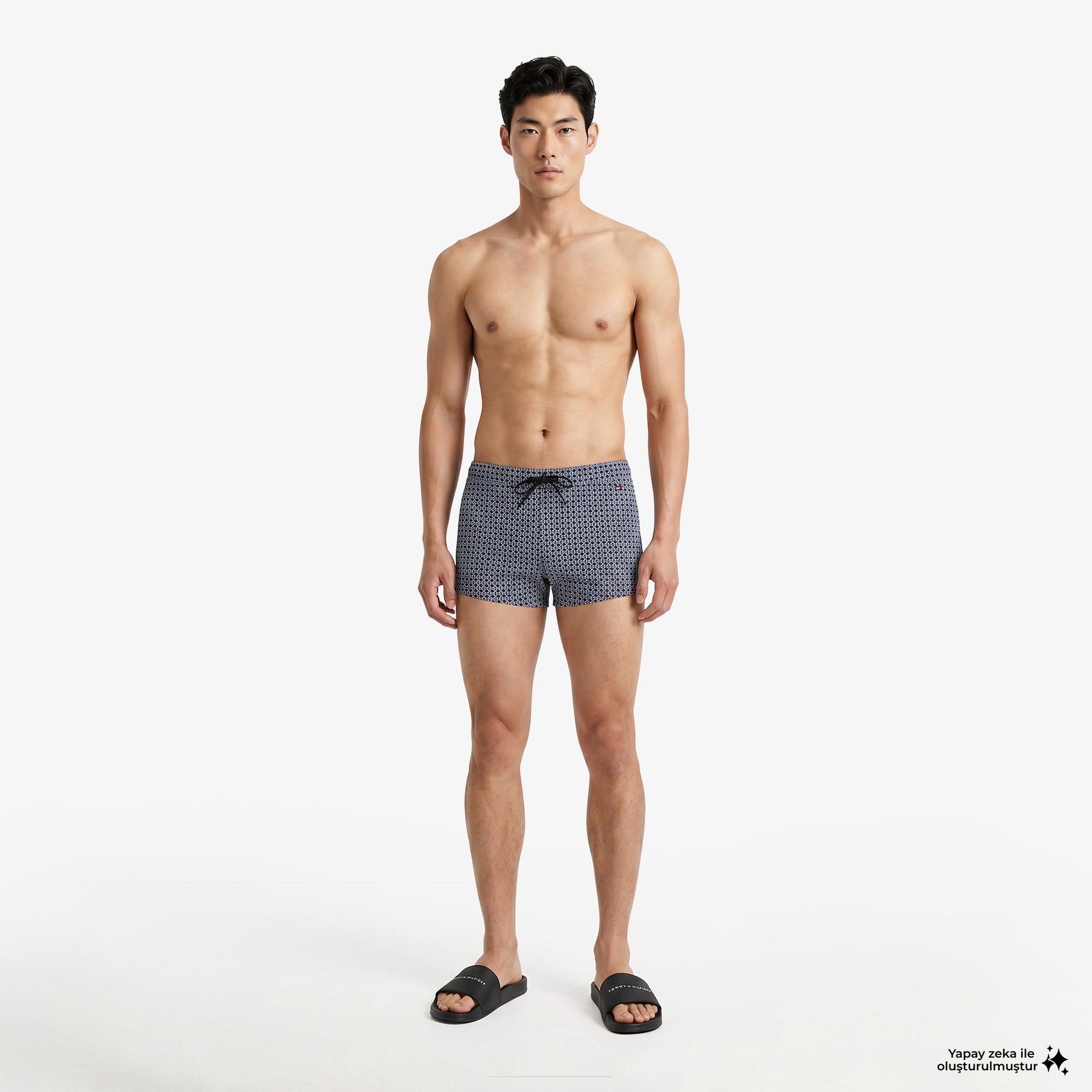 Tommy Hilfiger Essentials Erkek Mavi Deniz Şortu