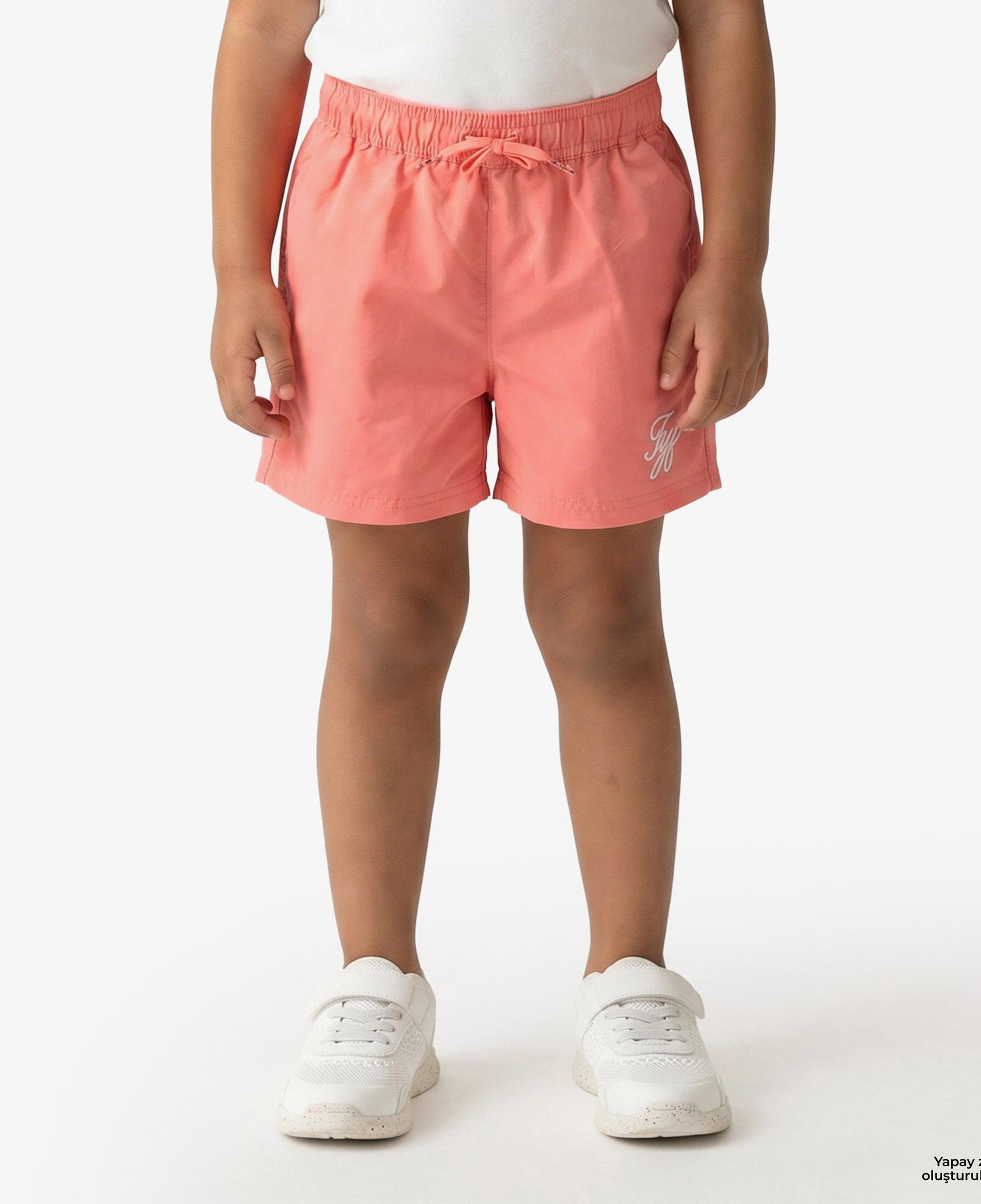Tommy Hilfiger Script Çocuk Pembe Deniz Şortu