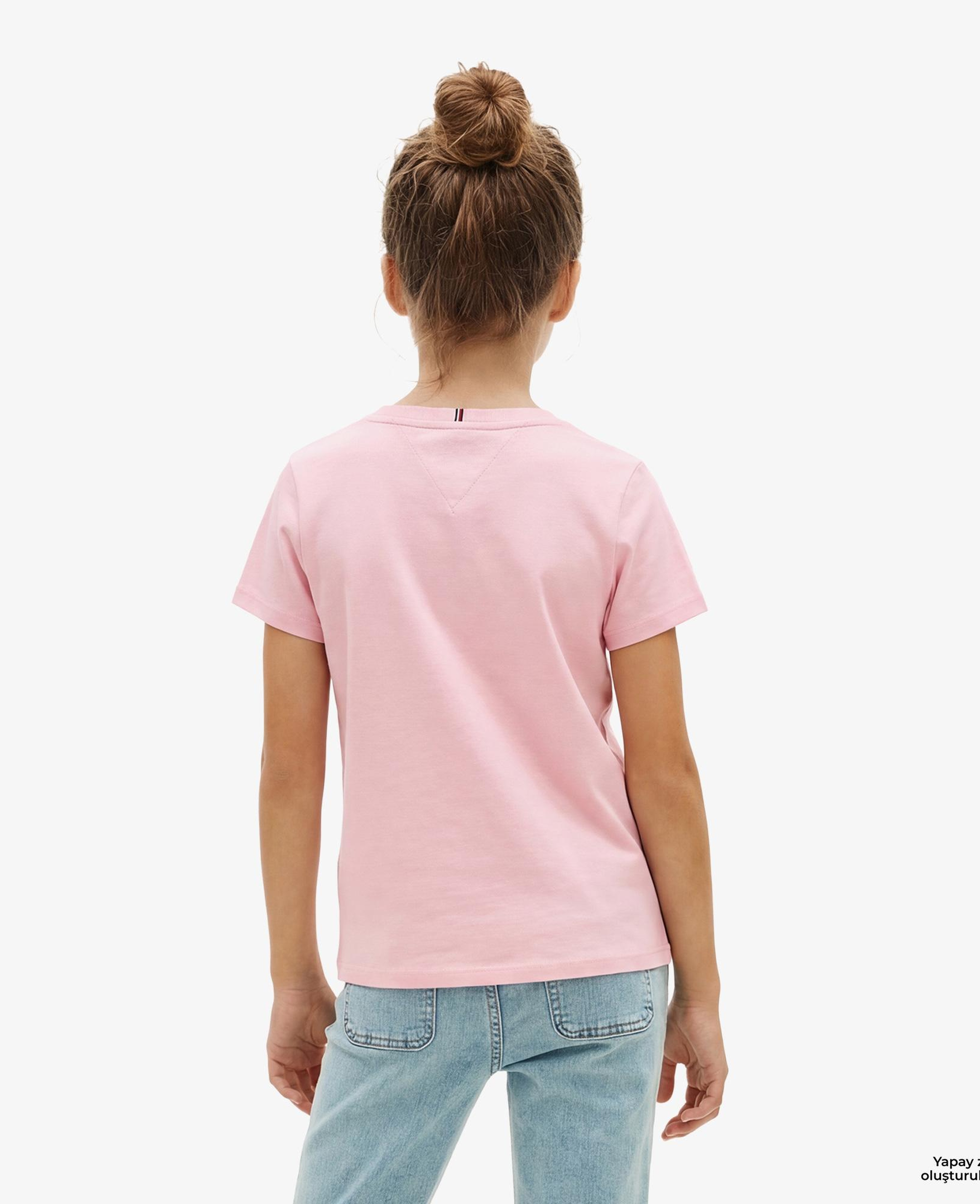 Tommy Hilfiger Flower Çocuk Pembe T-Shirt
