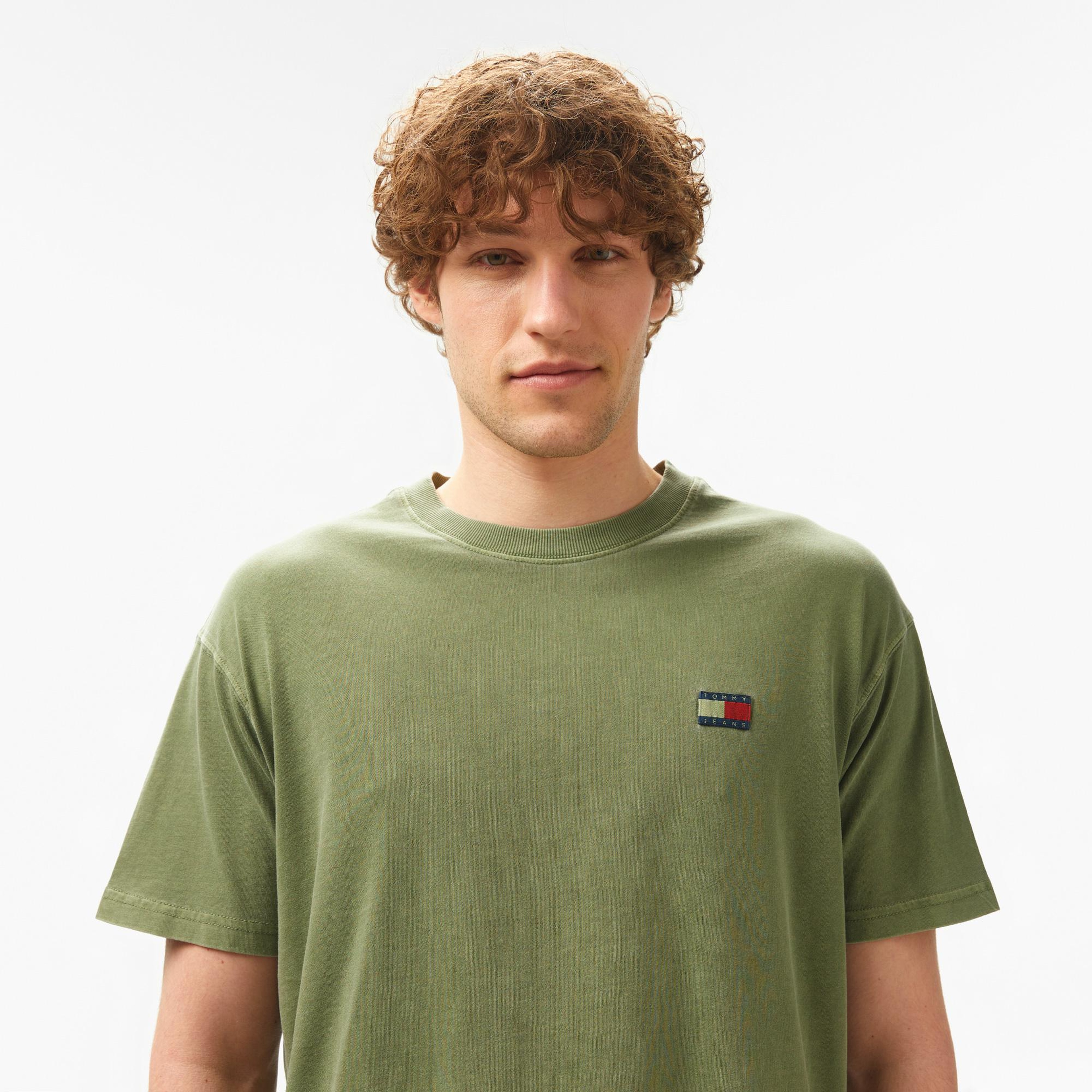 Tommy Jeans Relax Label Erkek Yeşil T-Shirt