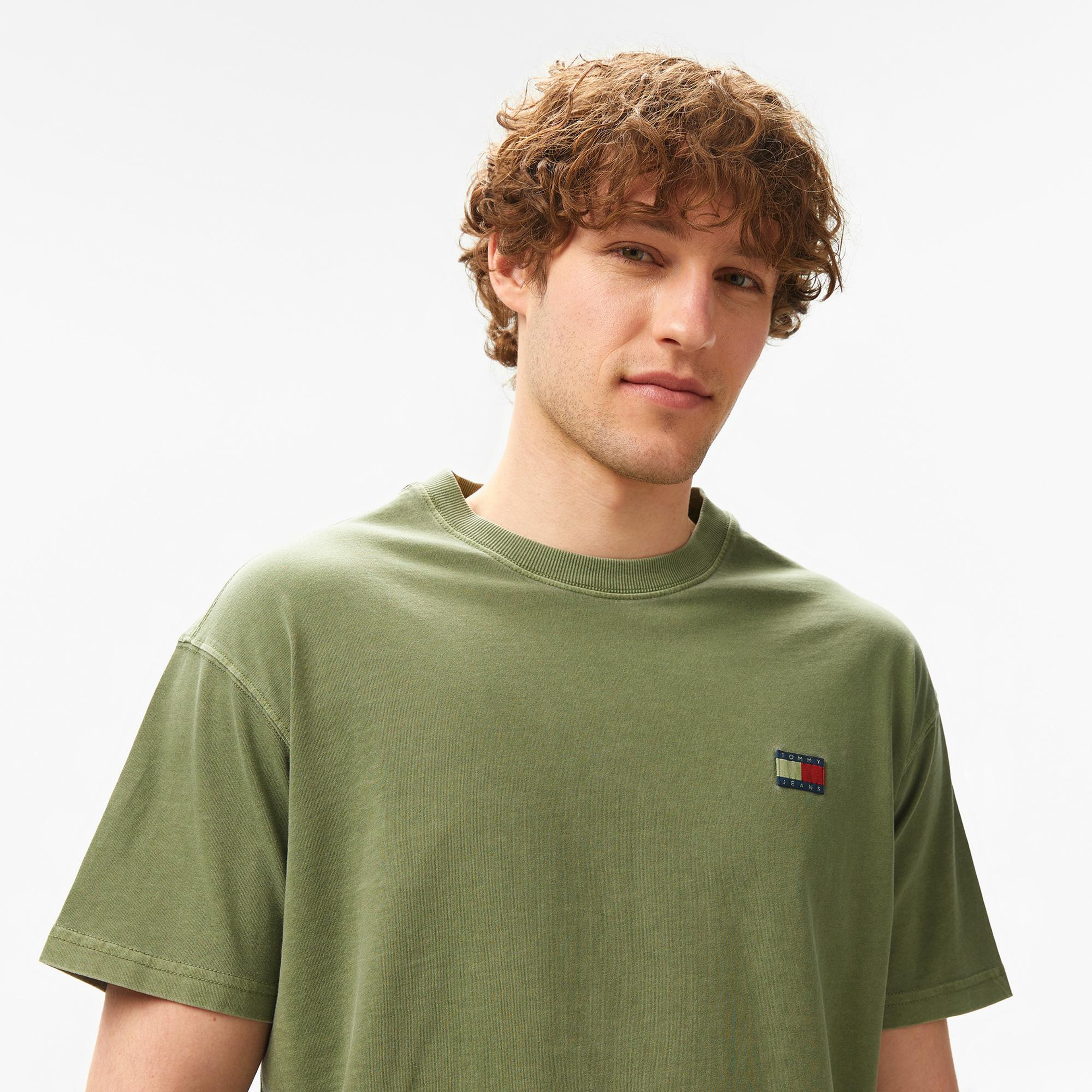 Tommy Jeans Relax Label Erkek Yeşil T-Shirt
