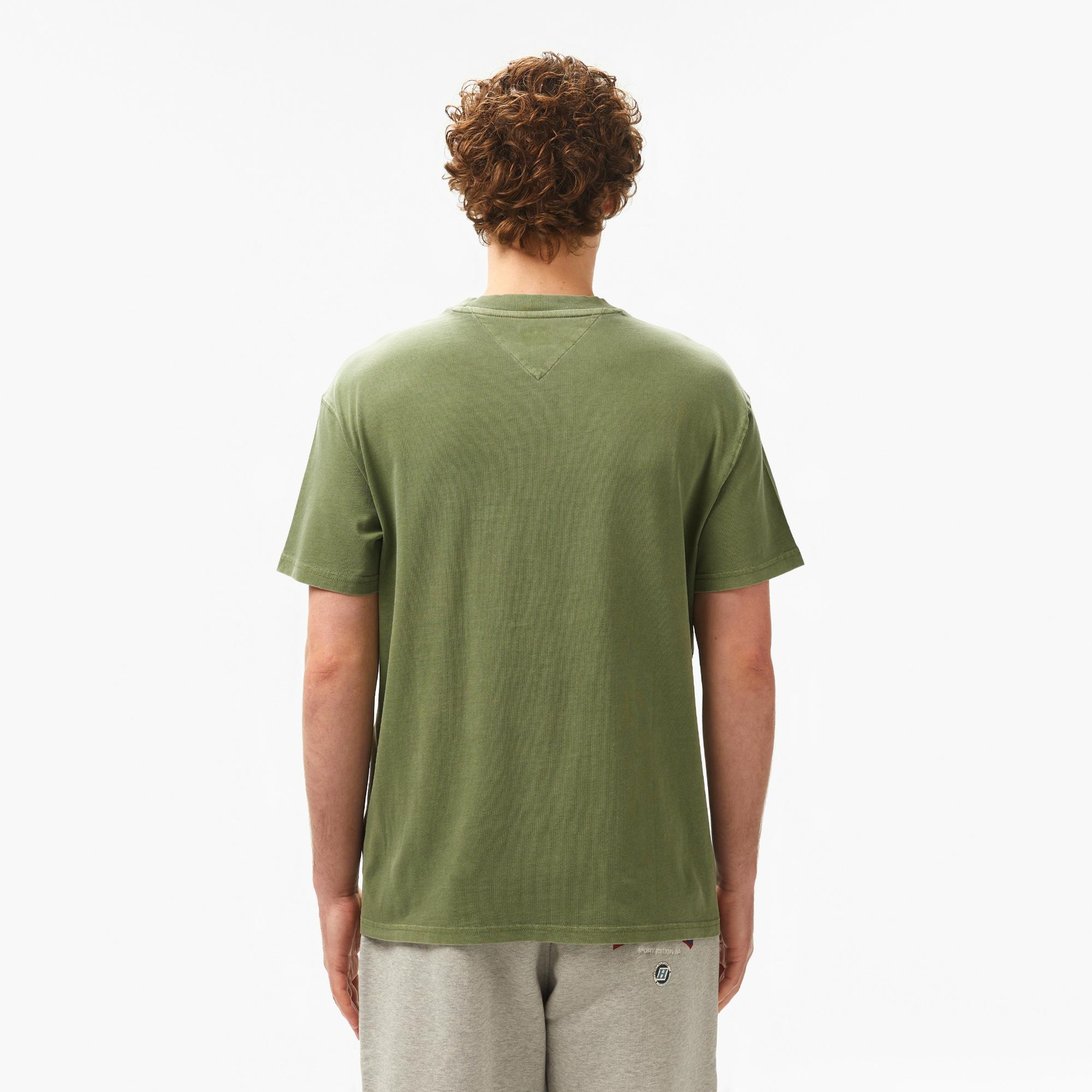 Tommy Jeans Relax Label Erkek Yeşil T-Shirt