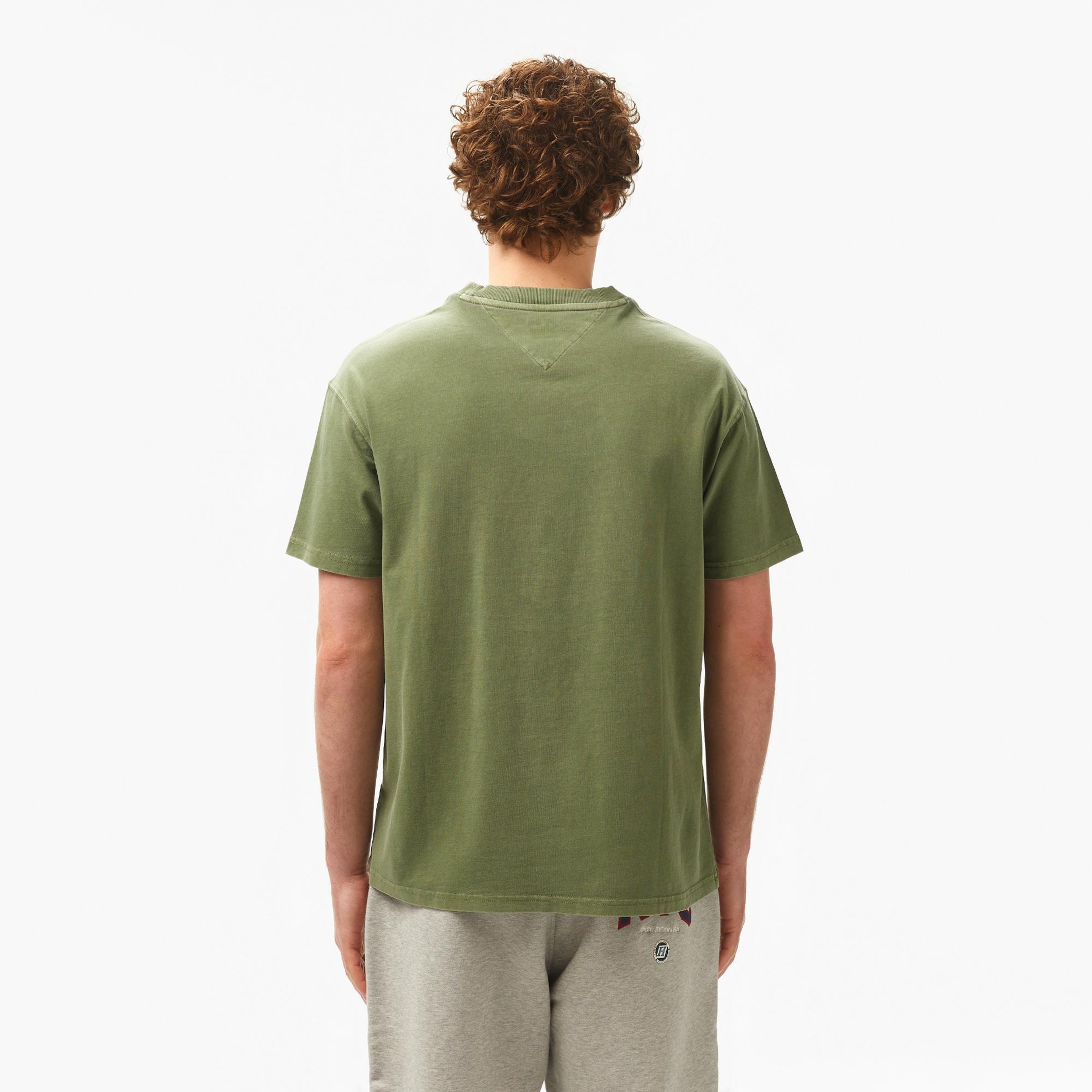 Tommy Jeans Relax Label Erkek Yeşil T-Shirt
