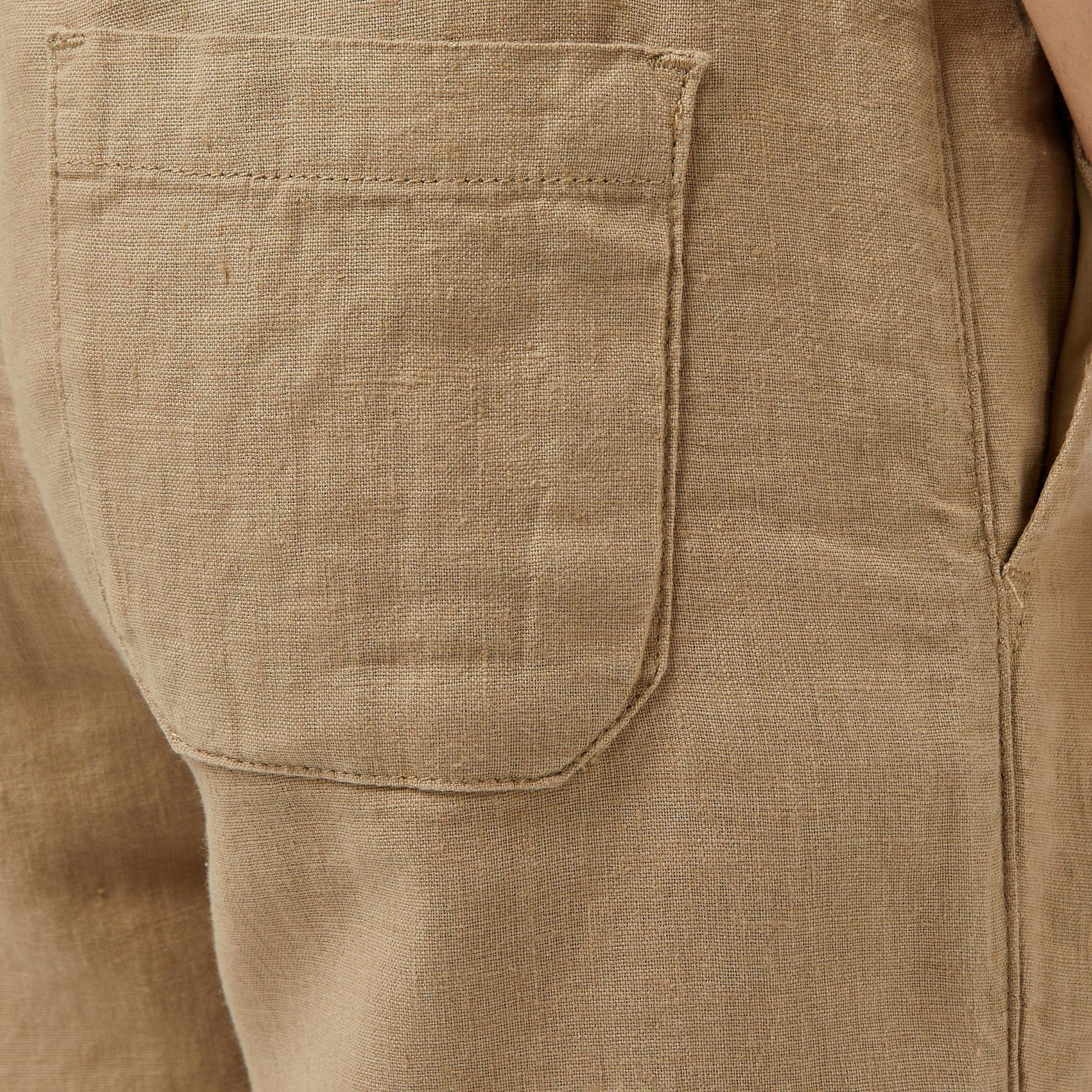 Nautica Erkek Bej Jogger Keten Pantolon