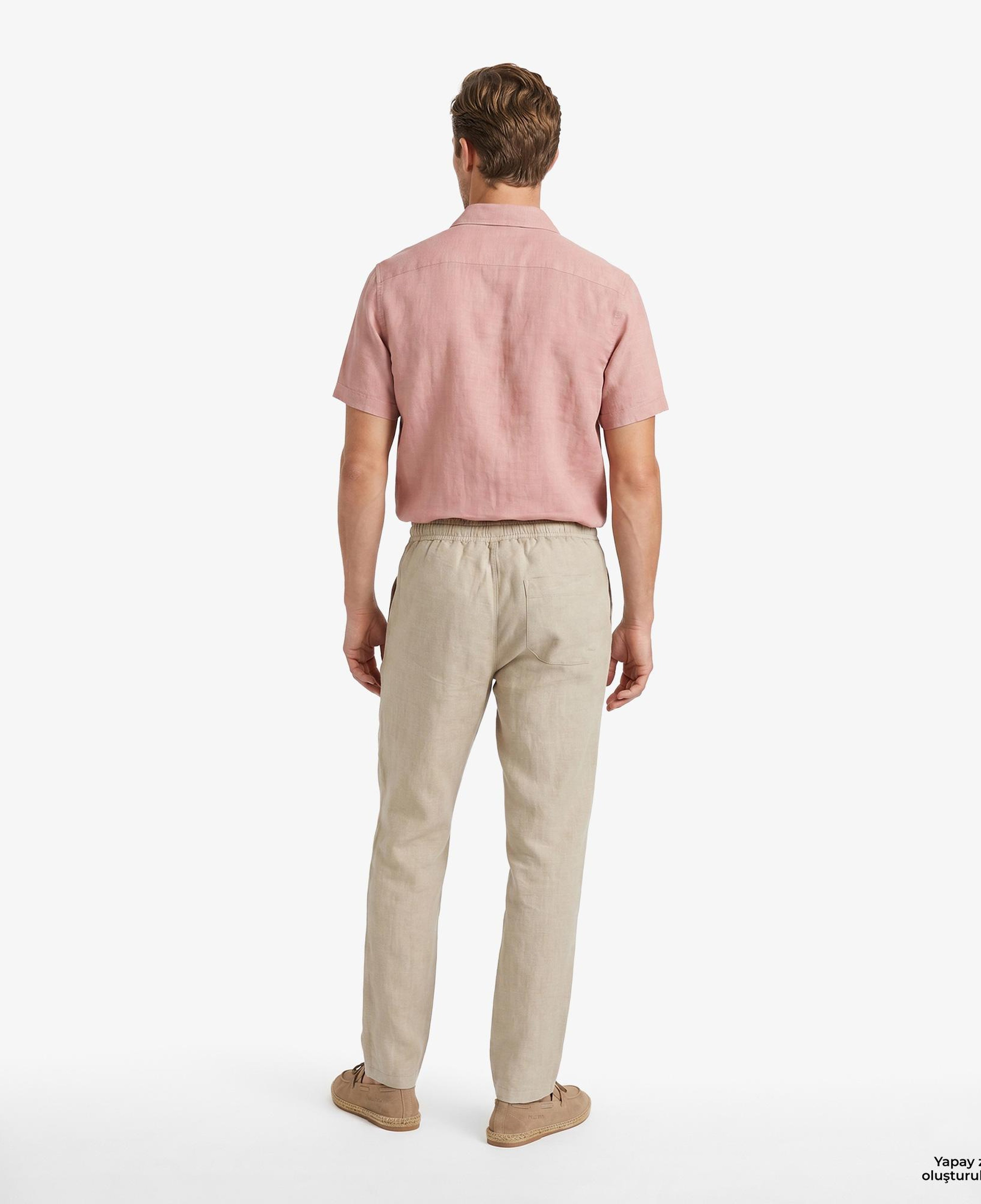 Nautica Erkek Bej Jogger Keten Pantolon