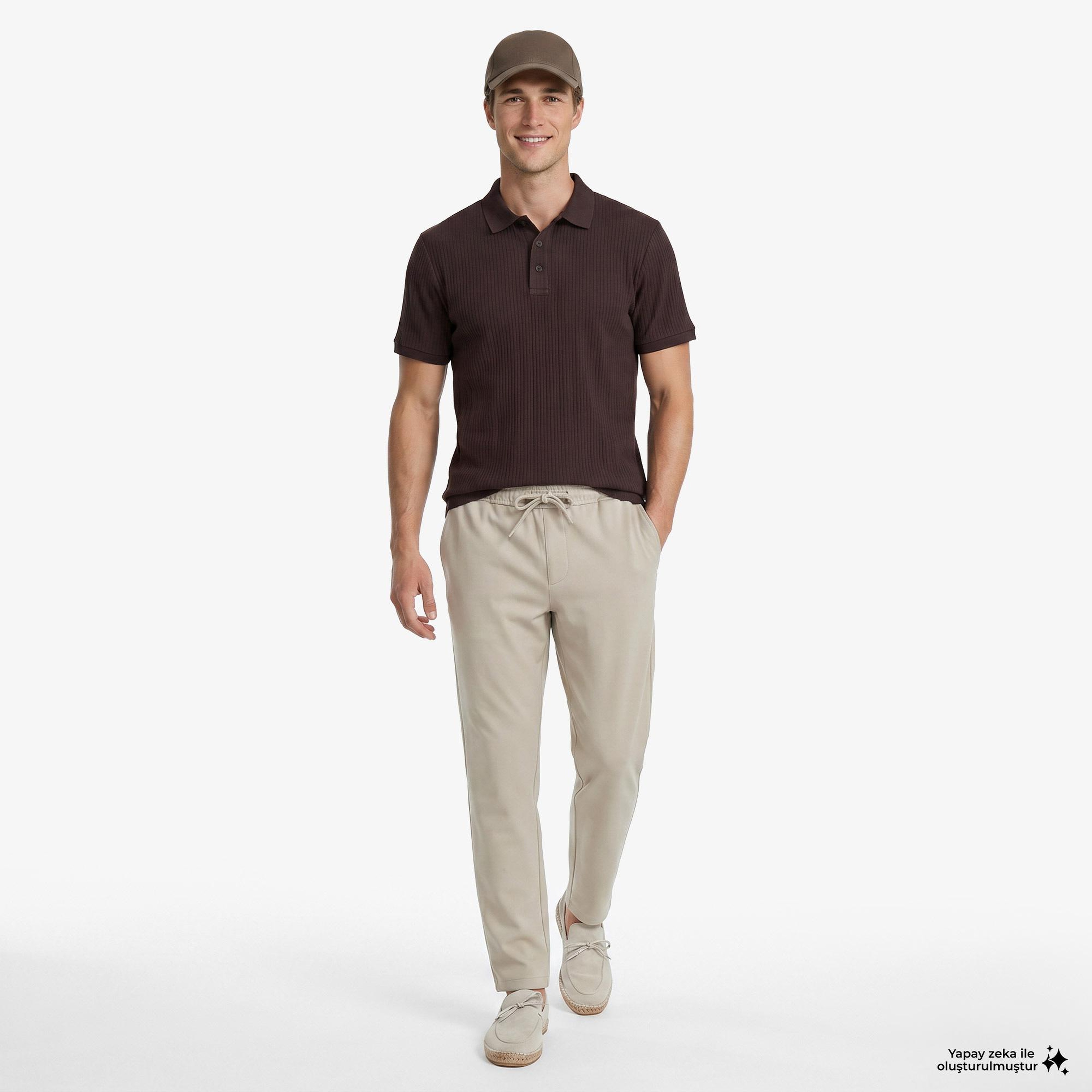 Nautica Erkek Bej Jogger Fit Pantolon