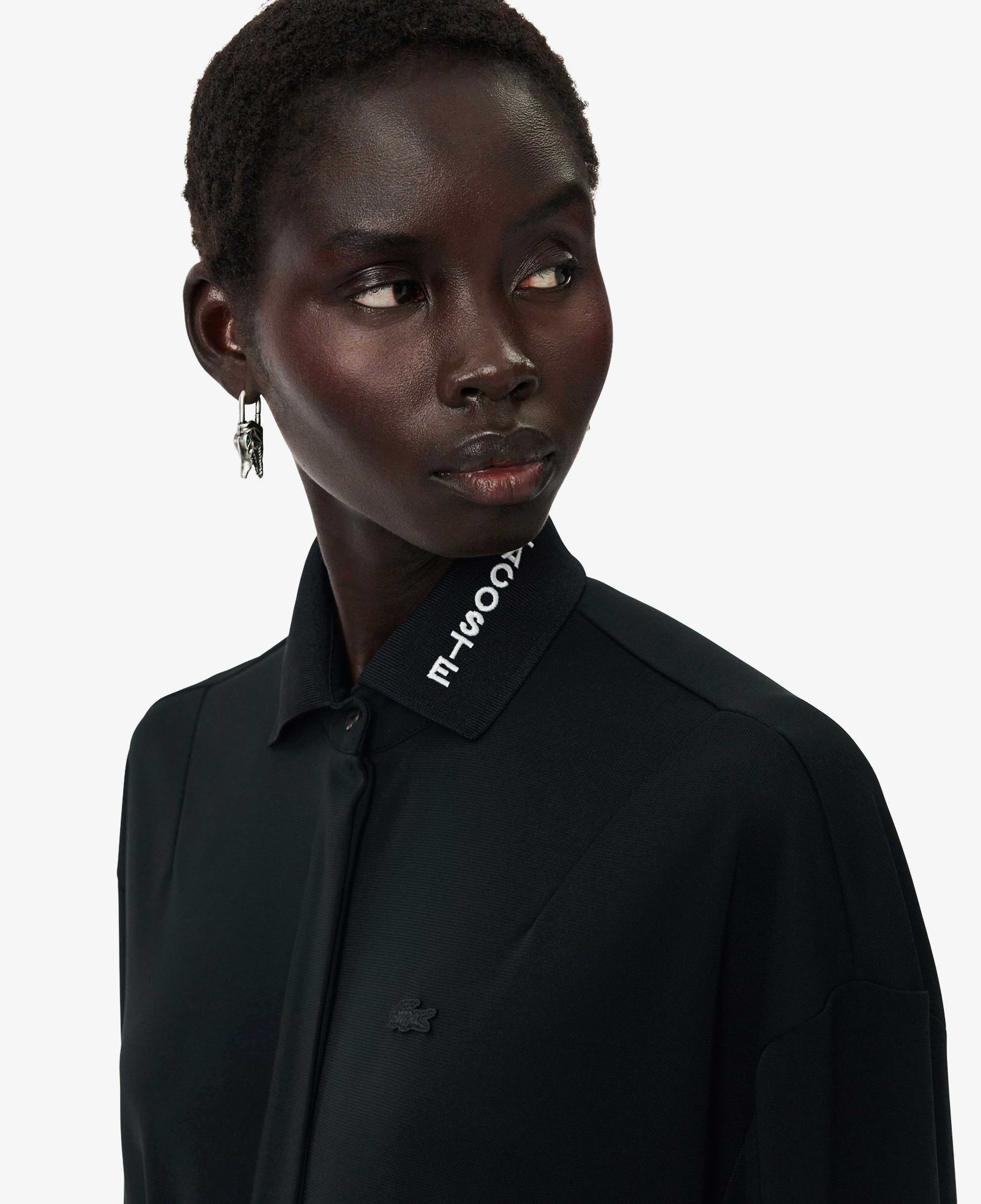 Lacoste Runway Kadın Polo Yaka Koyu Yeşil Elbise