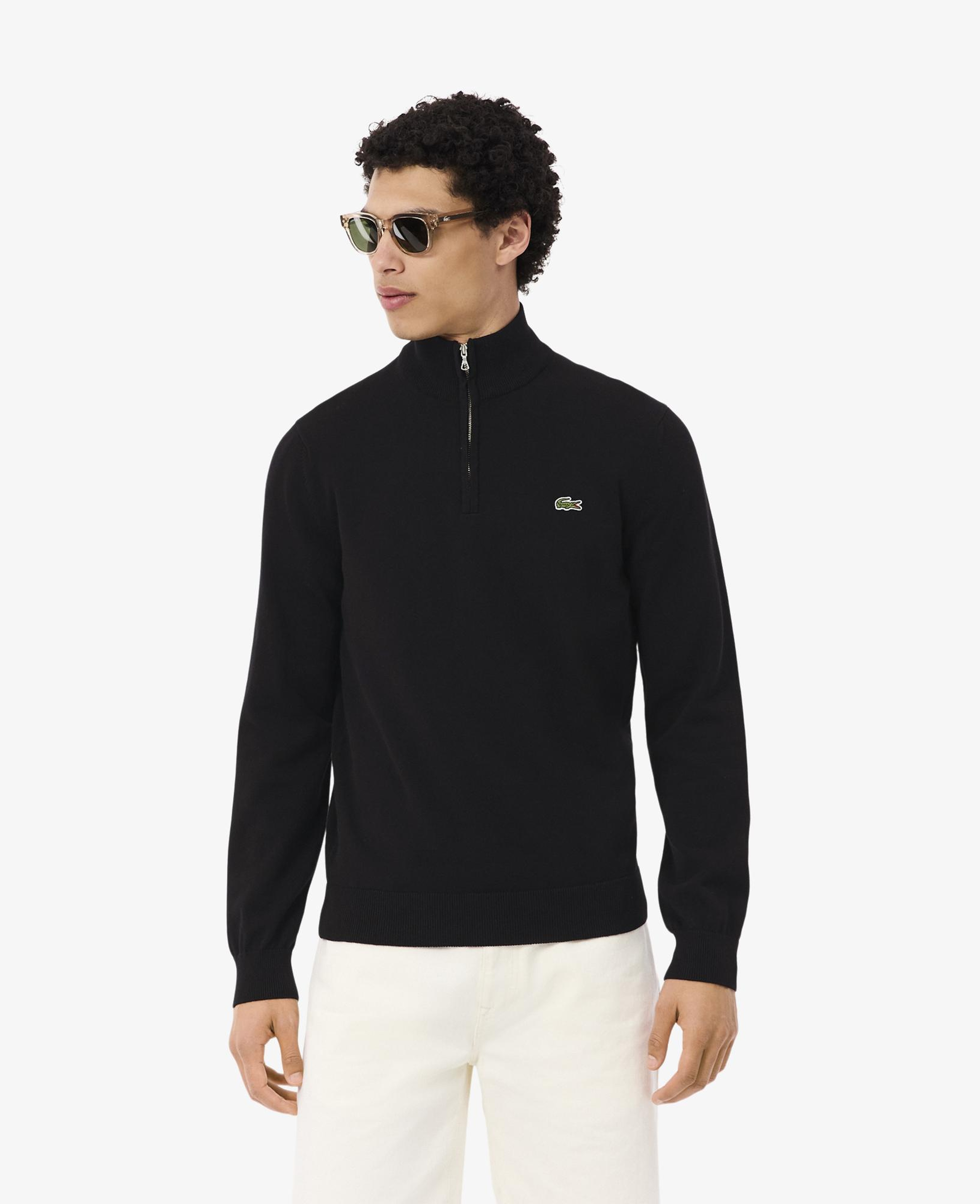 Lacoste Erkek Regular Fit Yarım Fermuarlı Lacivert Kazak