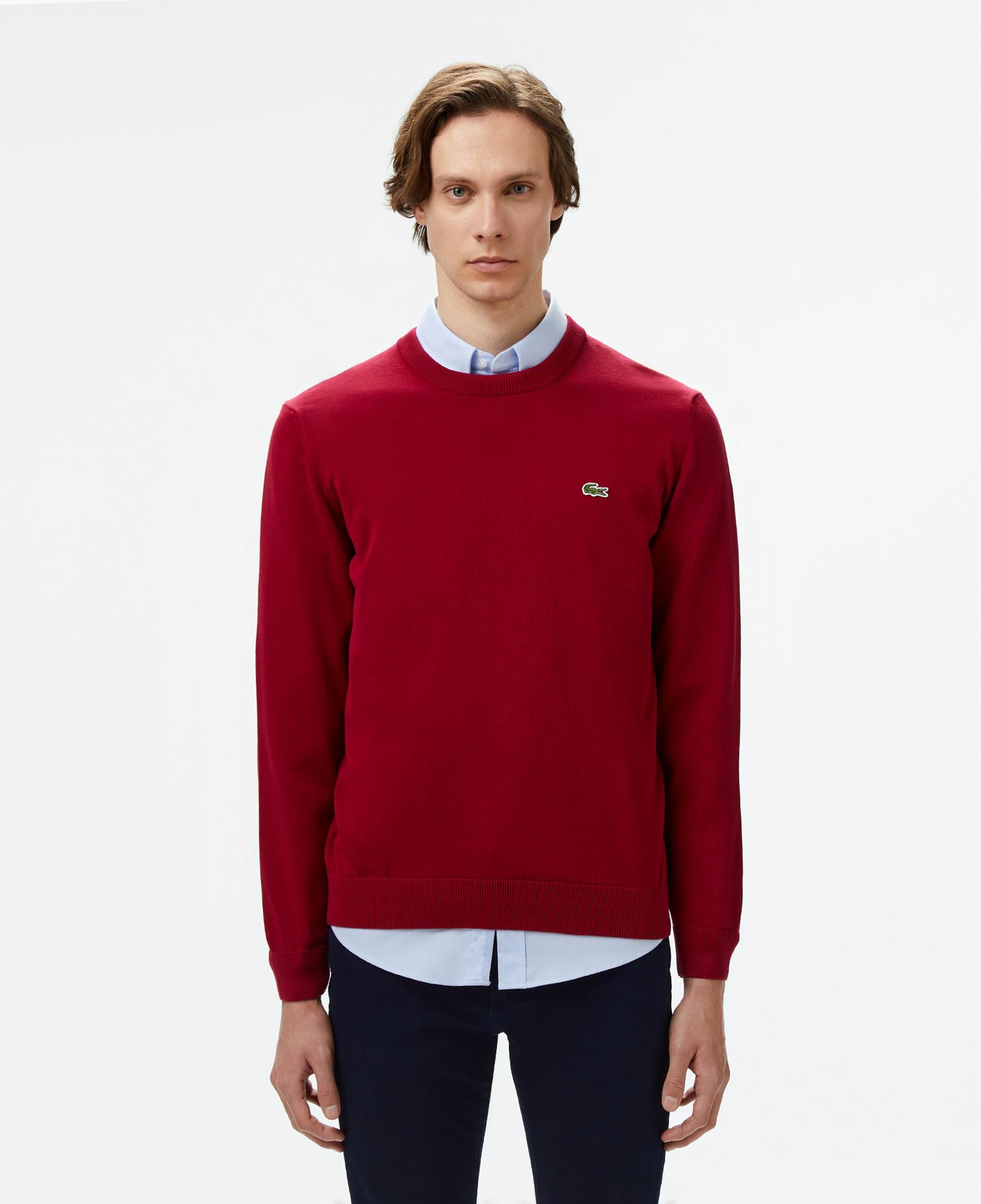 Lacoste Erkek Regular Fit Bisiklet Yaka Kırmızı Kazak