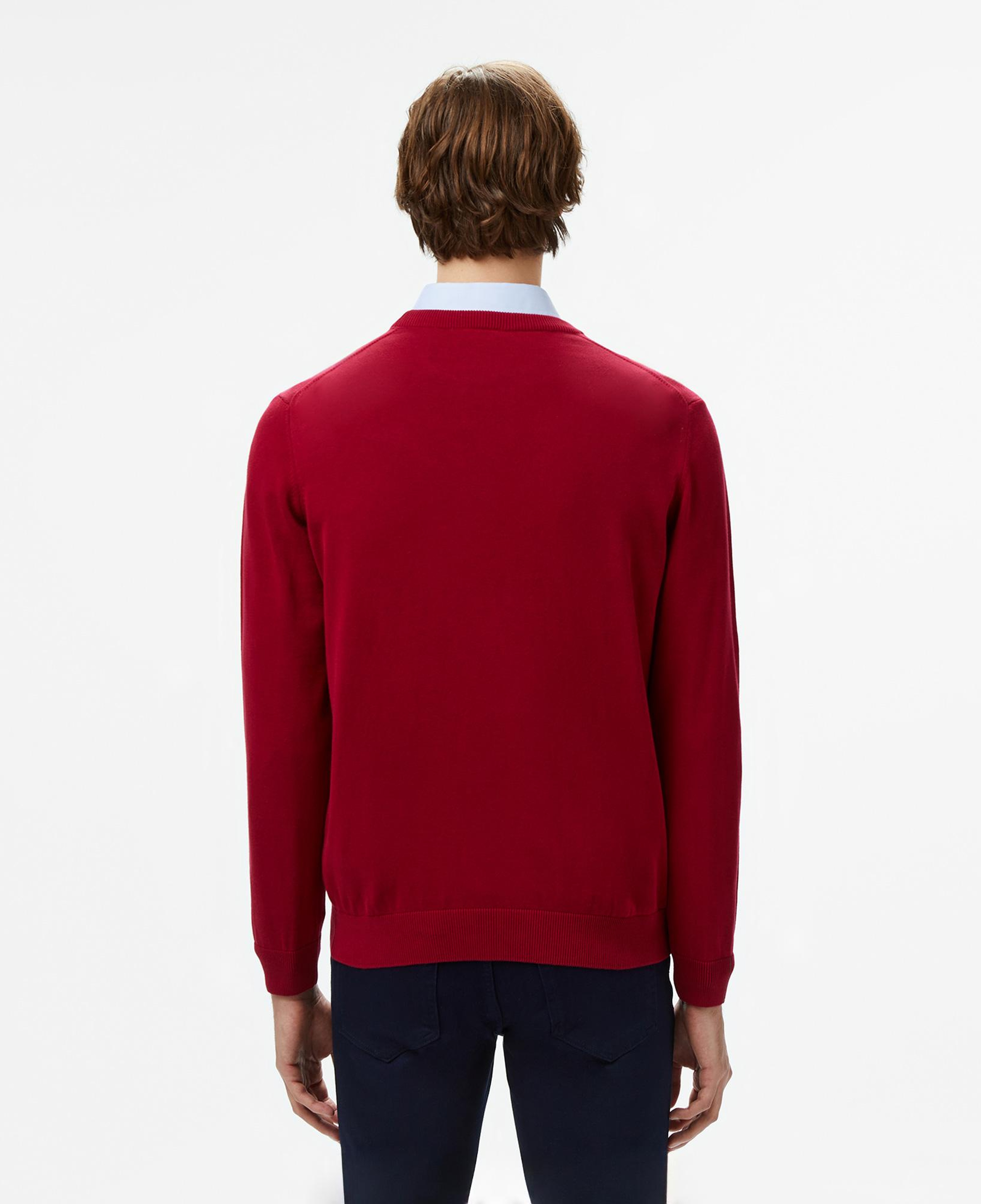 Lacoste Erkek Regular Fit Bisiklet Yaka Kırmızı Kazak