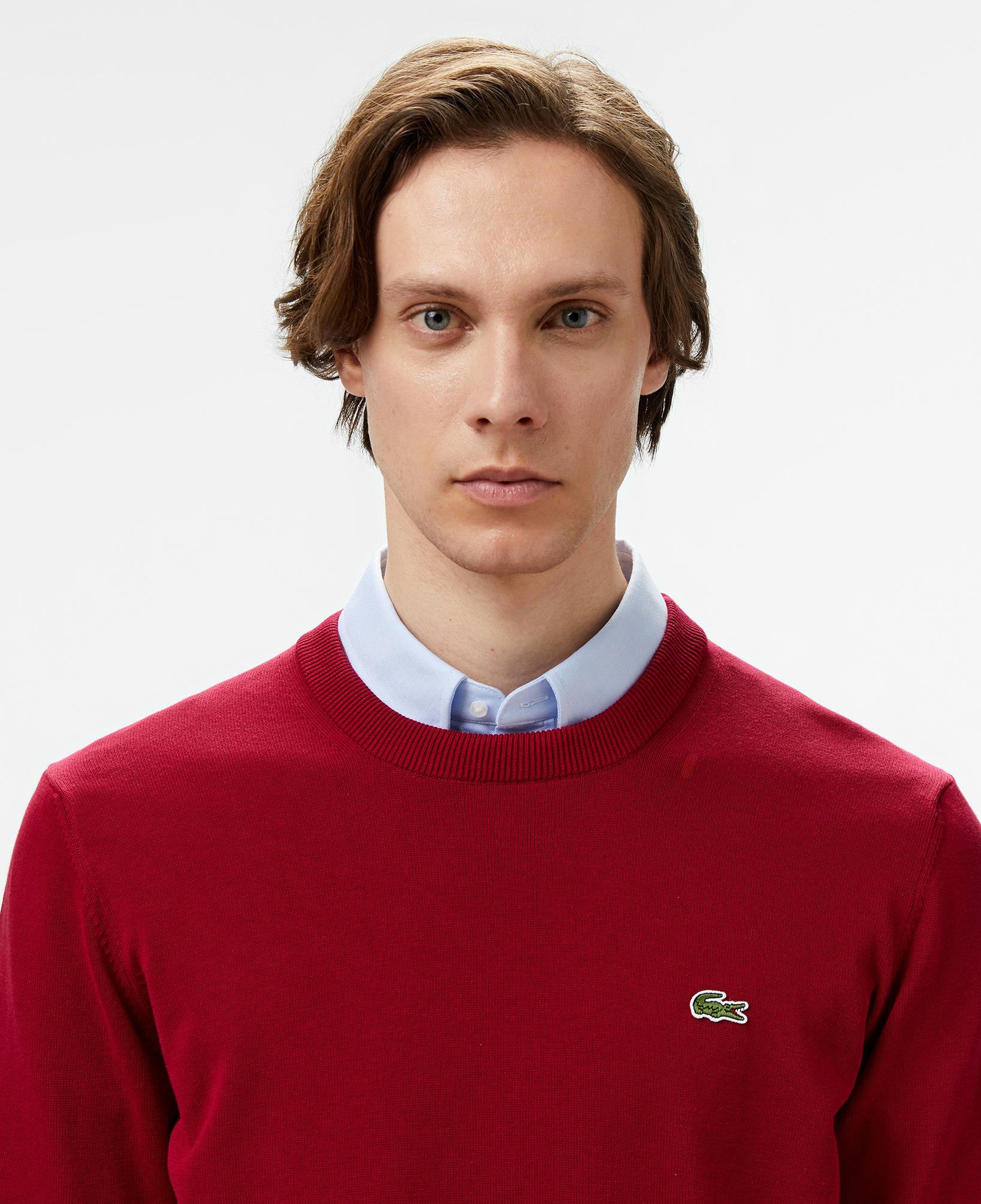 Lacoste Erkek Regular Fit Bisiklet Yaka Kırmızı Kazak