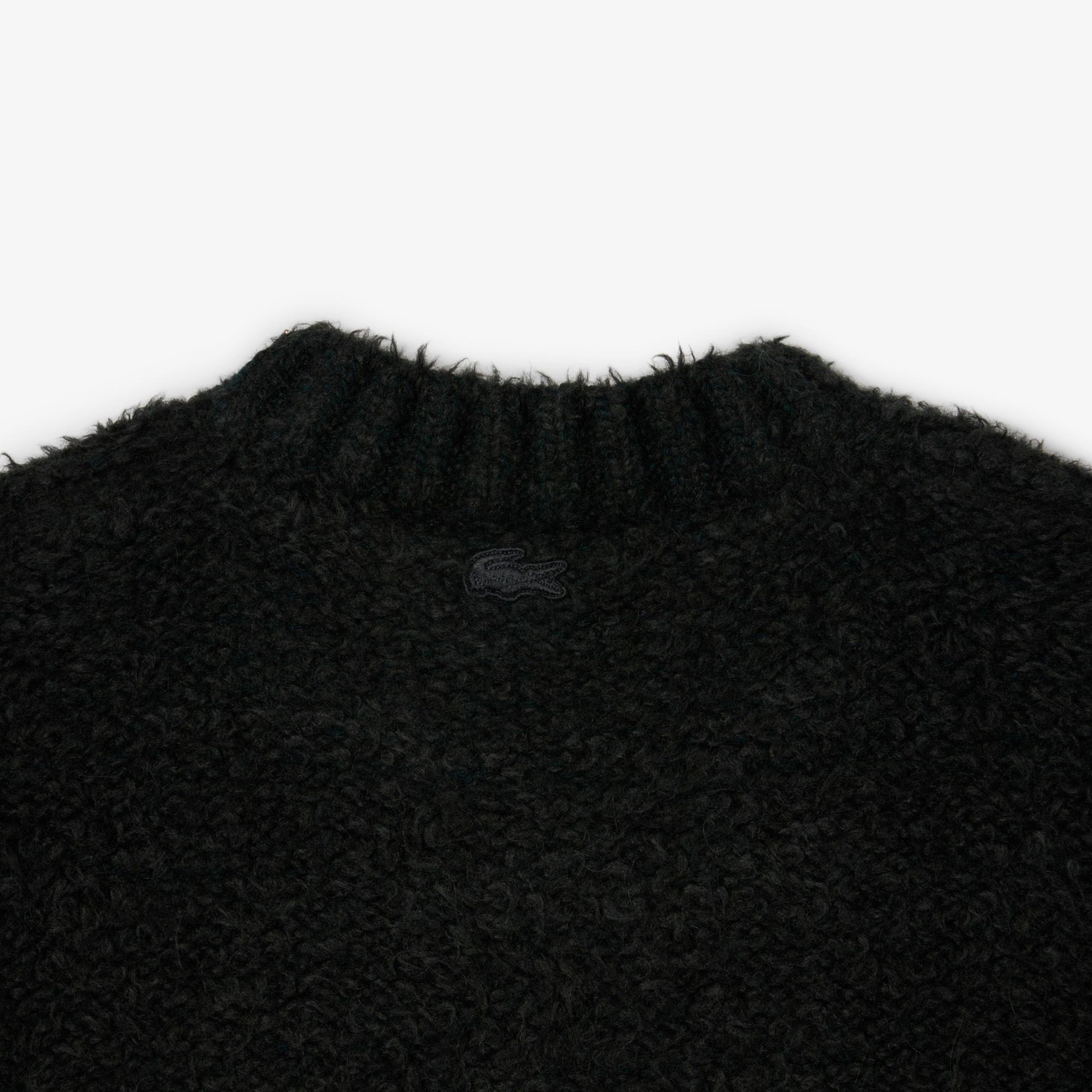 FW25 RUNWAY Unisex Loose Fit Bisiklet Yaka Baskılı Yeşil Kazak