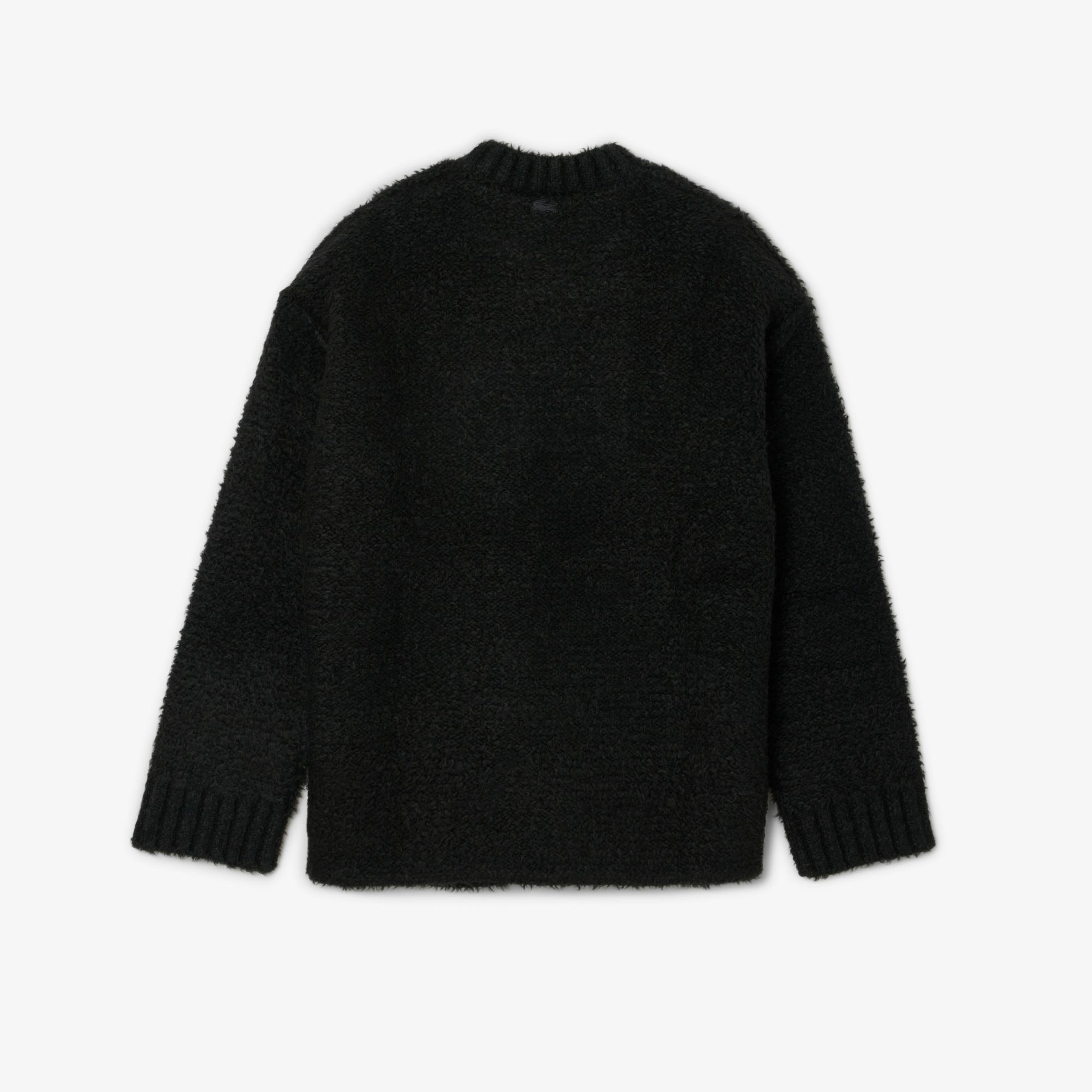 FW25 RUNWAY Unisex Loose Fit Bisiklet Yaka Baskılı Yeşil Kazak