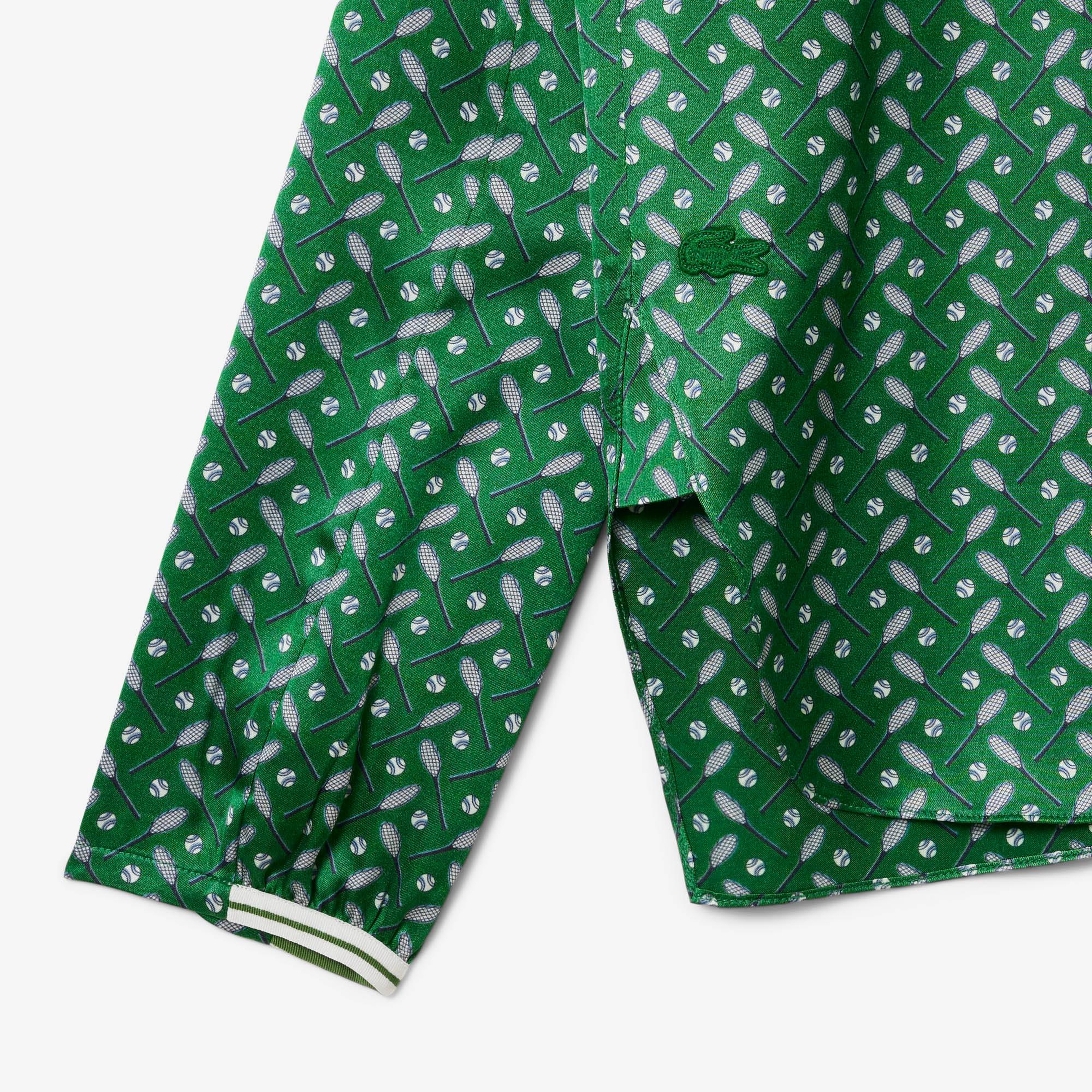 Lacoste Runway Kadın Desenli Yeşil Bluz