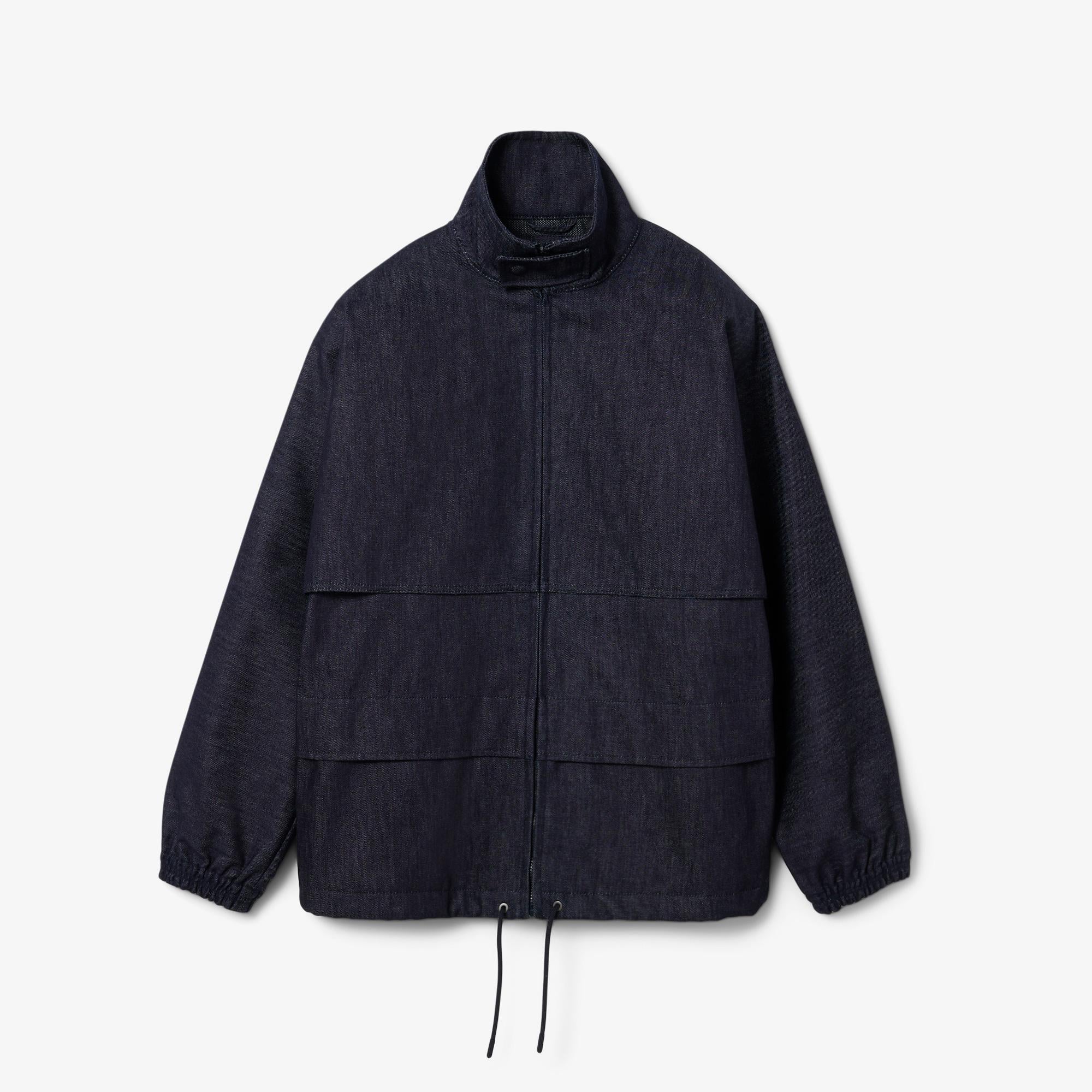 Lacoste Runway Unisex Oversize Fit Dik Yaka Denim Lacivert Ceket
