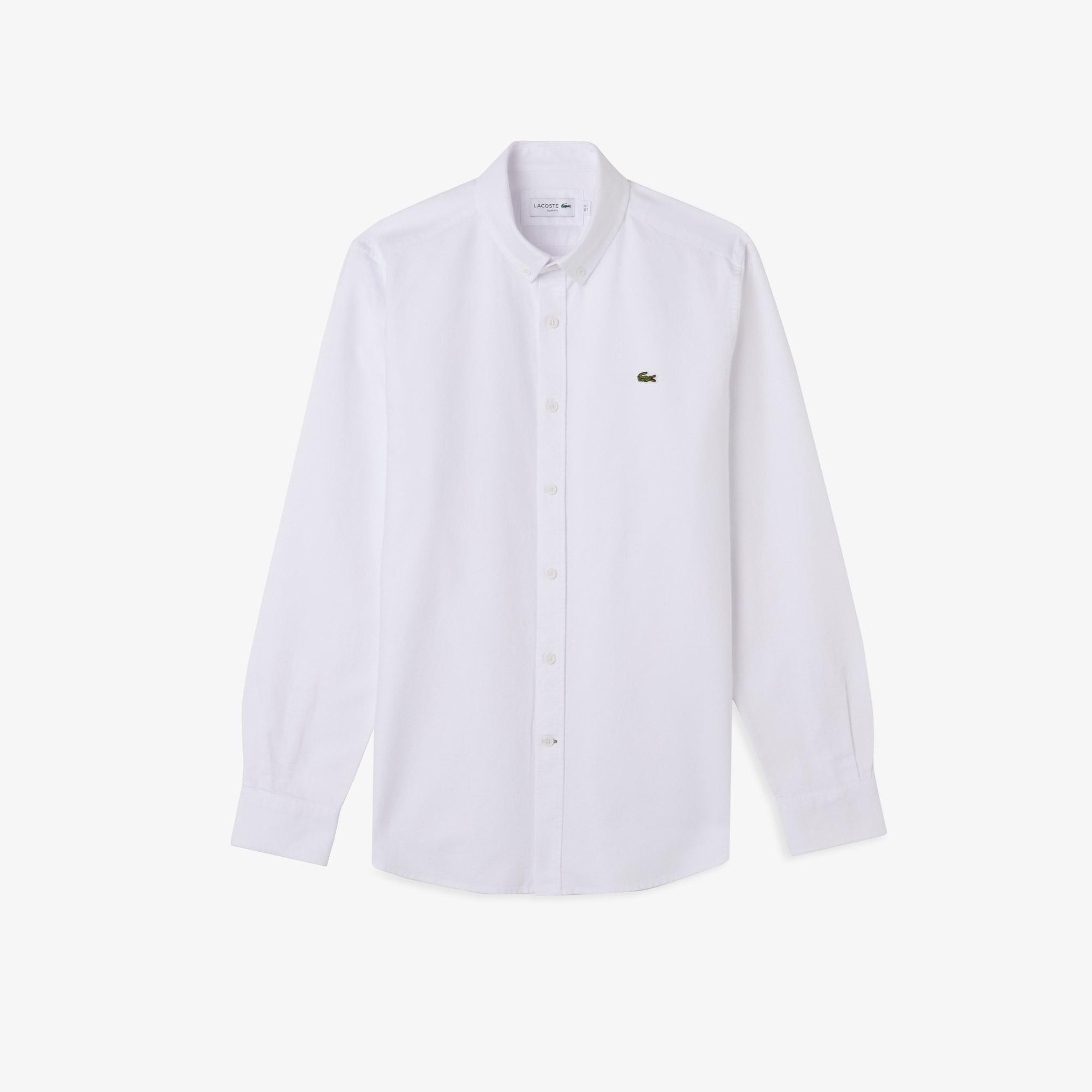 Lacoste Erkek Slim Fit Beyaz Gömlek